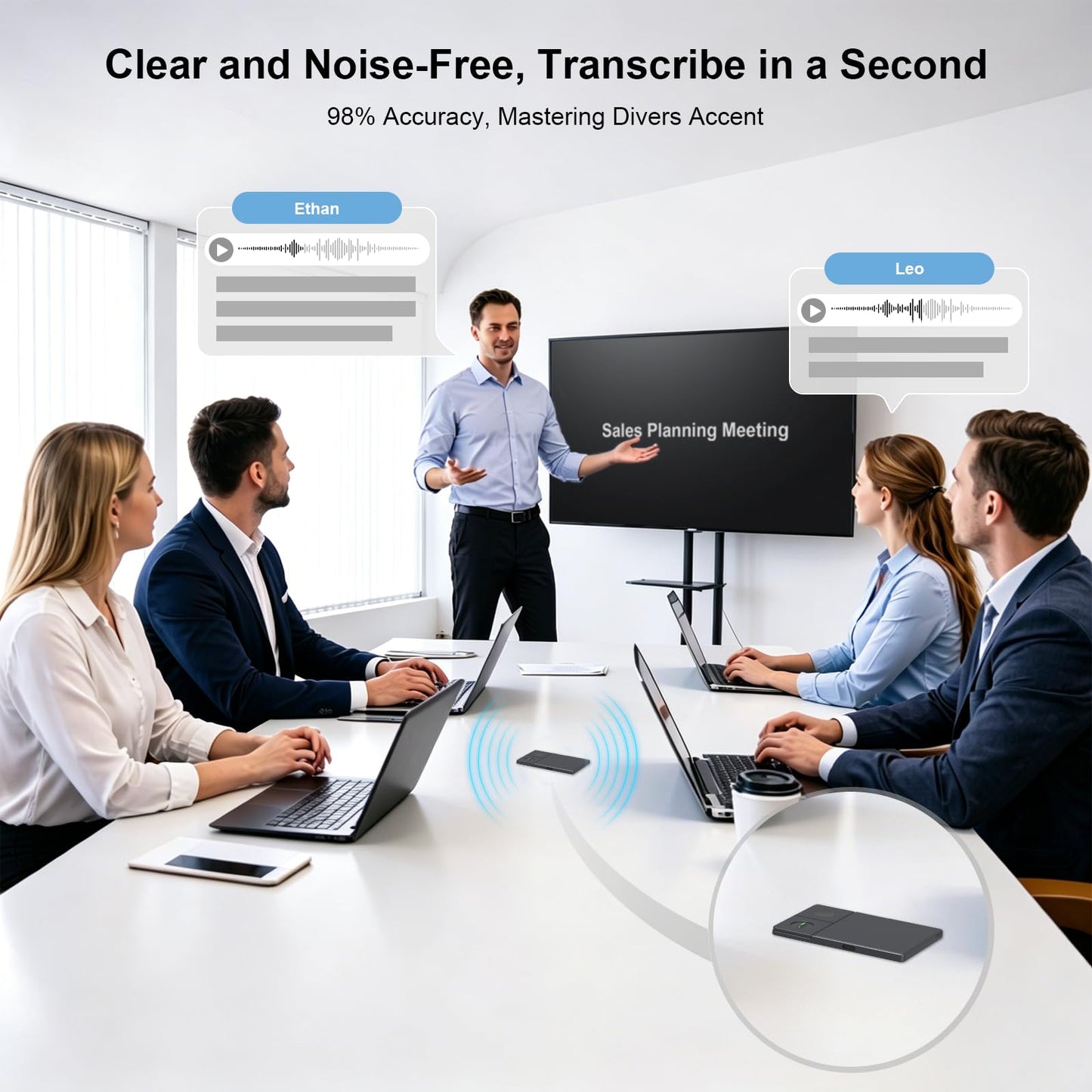 Yiugae Note AI Voice Recorder Personal Assistant AI Transcribe & Summarize Support 126 Languages 64GB Portable AI Note Taking Assistant for Phone Calls, Meetings＆Interveiws, Magnetic