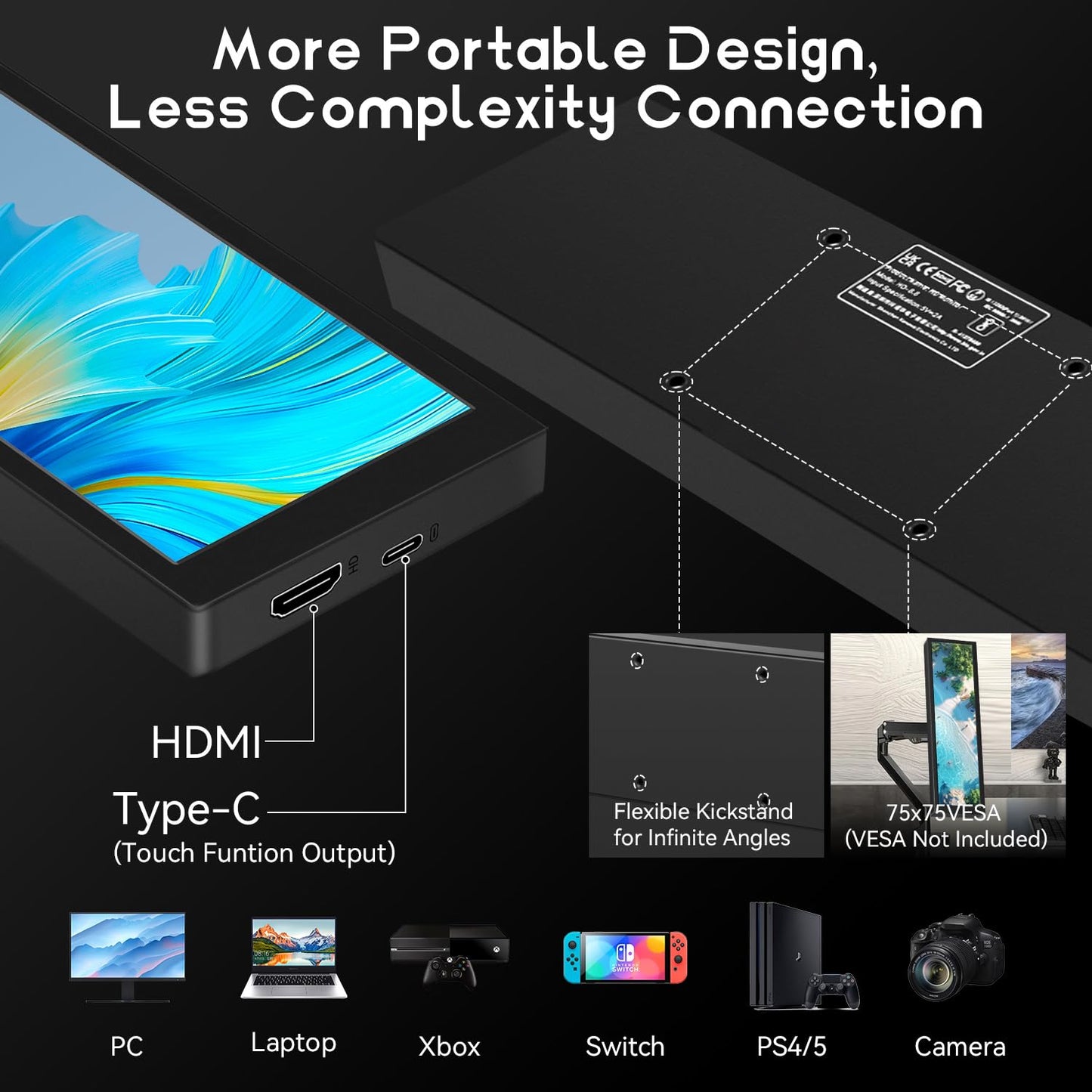 8.8 Inch Small Touchscreen Monitor, PC Temperature Display 1920x480, 60Hz HDMI PC Sensor Panel Display, IPS Mini Screen for Raspberry Pi, AIDA64 CPU RAM Data Temperature Monitor for ARGB Computer Case