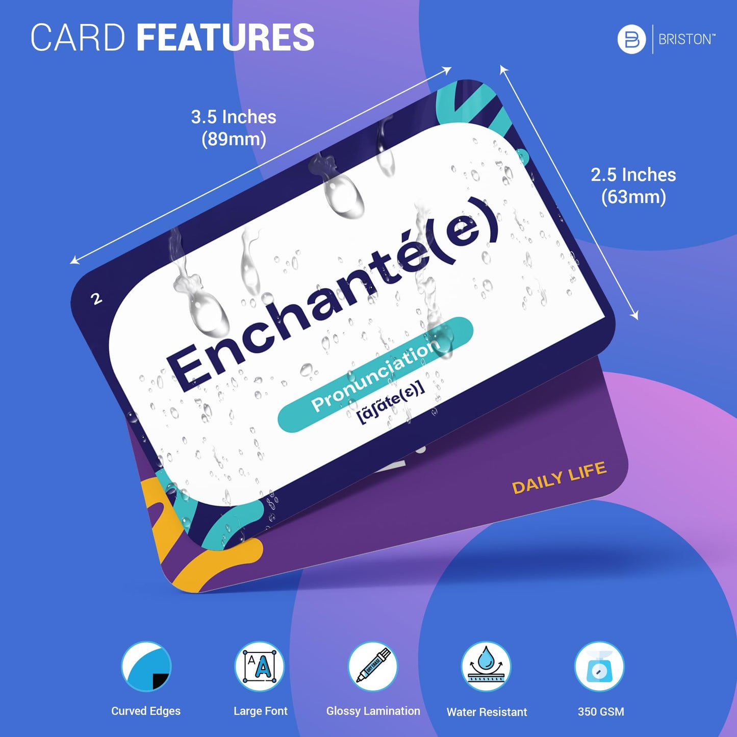 French Conversational Phrases Flash Cards – 75 Everyday Sayings with Audio & Pronunciation Guide – Language Learning Tool for Students, Travelers & Adults – Briston French Edition