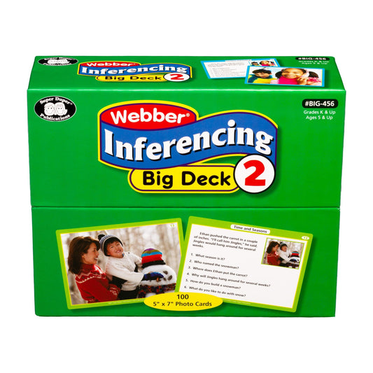 Super Duper Publications | Inferencing Big Photo Set 2 Flash Cards | Problem Solving, Reasoning and Critical Thinking Skills Fun Deck | Educational Learning Materials for Children