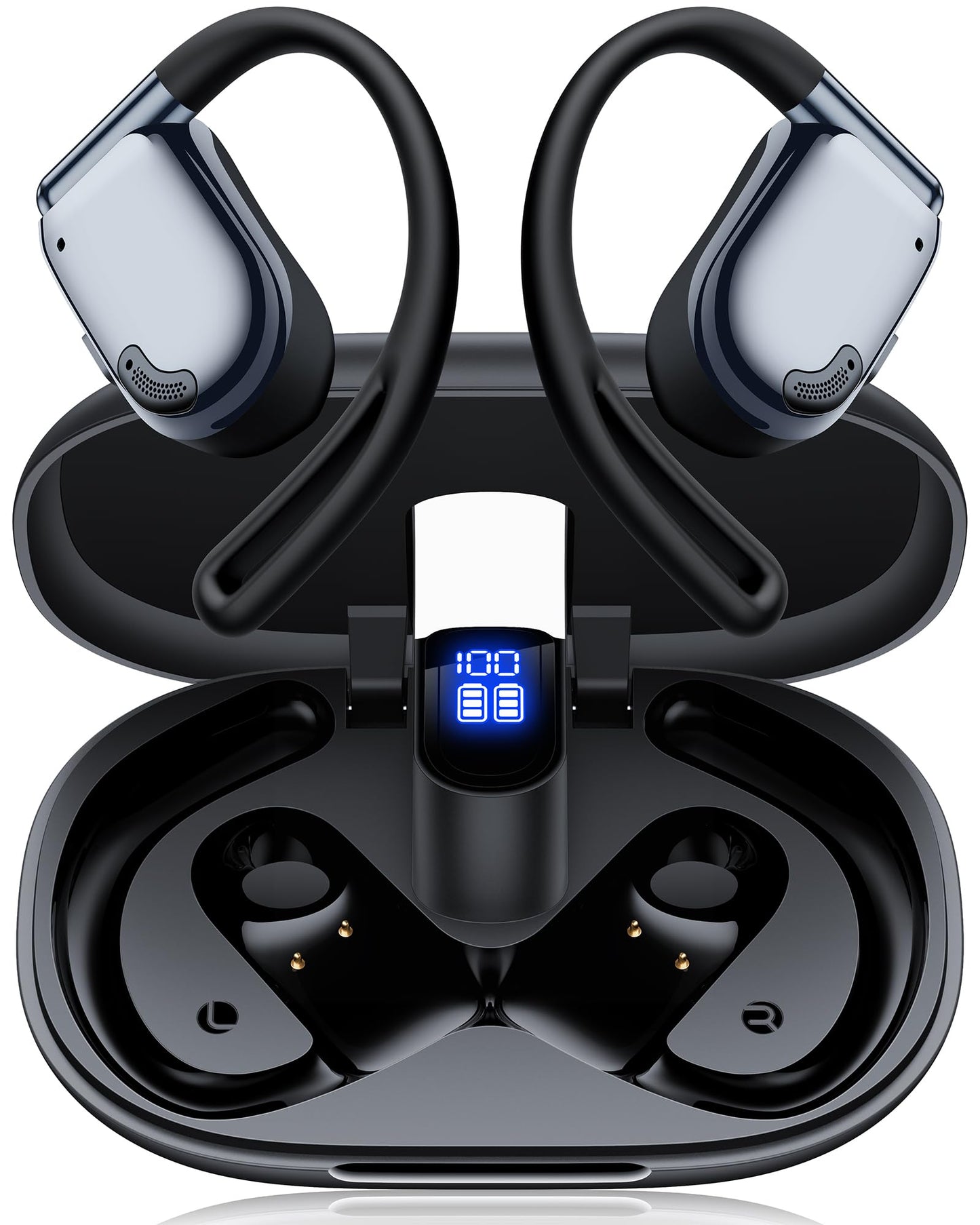 AI Translation Earbuds Real Time 164 Languages Translator Ear Buds 90H Playtime Wireless Translating Earbuds with LED Display AI Headphones Audifonos Traductores for Travel Business Learning Graphite