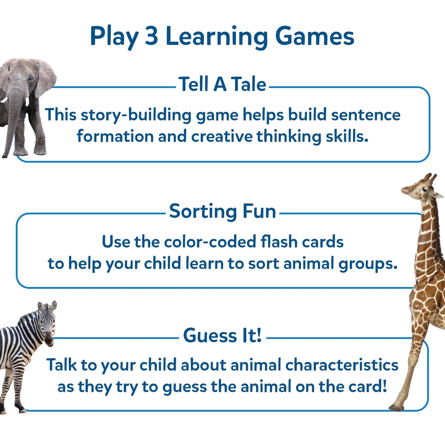 Skillmatics Thick Flash Cards for Toddlers - First 100 Animals, Montessori Toys, Preschool Learning Activities, Learning Aids, Gifts for Kids Ages 1, 2, 3, 4 Years