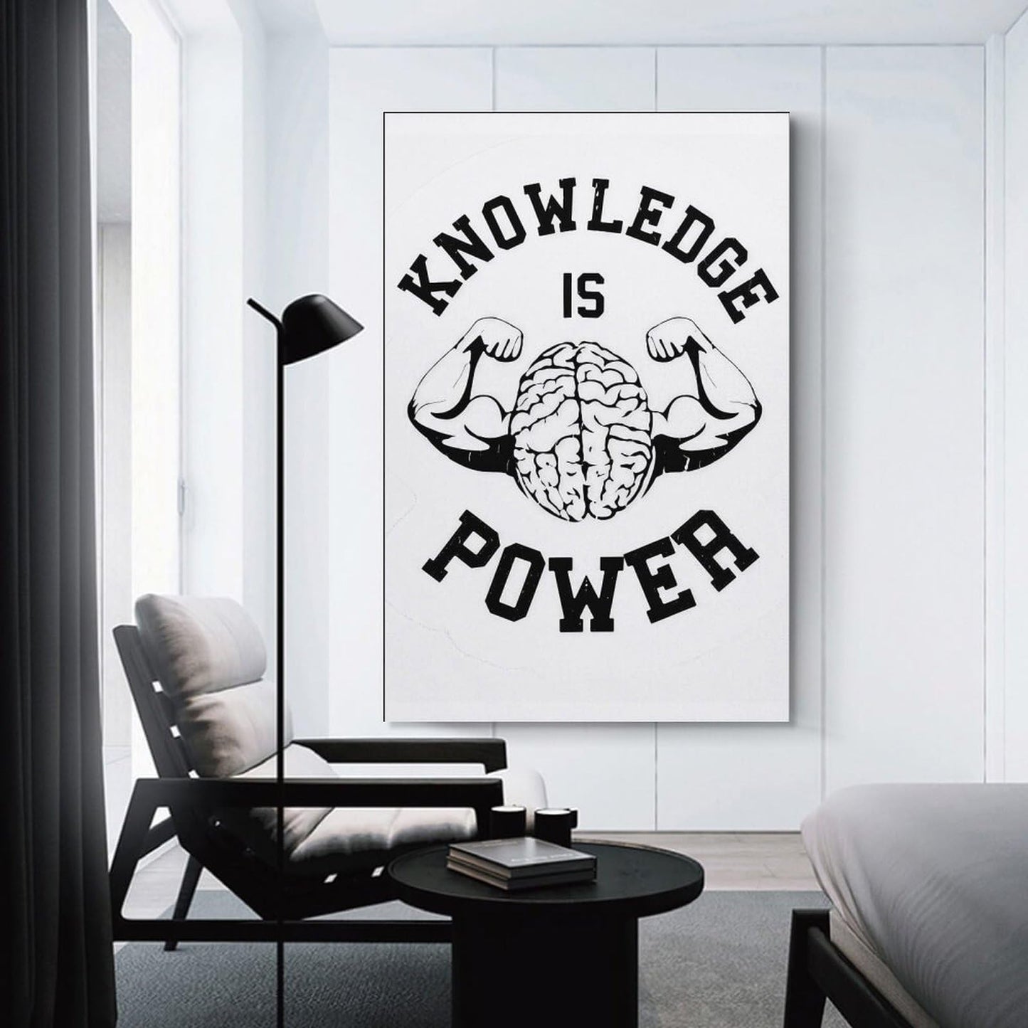 JHXNJDPOST Inspirational Poster Knowledge Is Power Educational Canvas Wall Art Aesthetic Decorative Painting Living Room Classroomstyle-11 12x18inch(30x45cm)