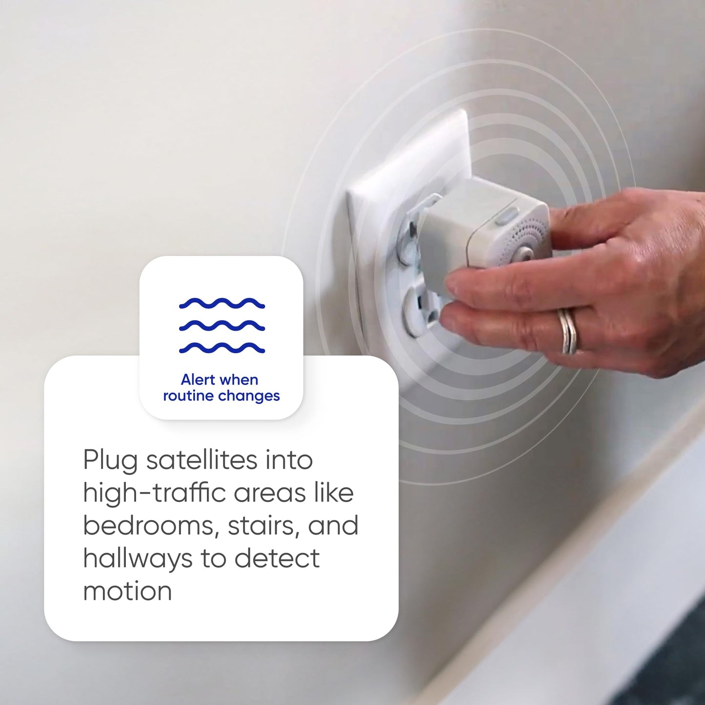 Nomo Smart Care Satellite - Eliminate Dead Zones & Boost Signal - Motion & Light Detector - Works w/Nomo Smart Care System - 1 Pack