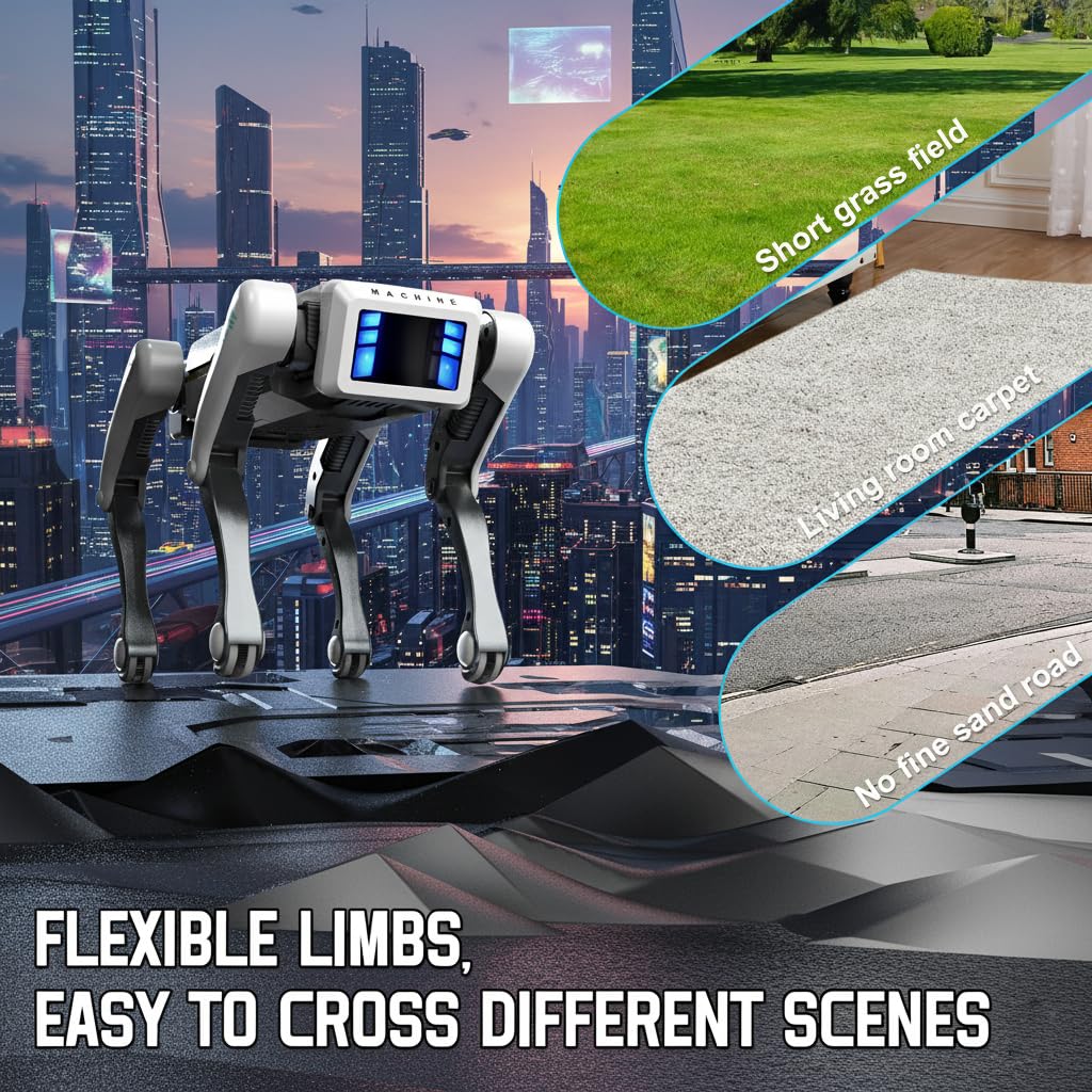 EVADA Robot Dog Smart - Interactive STEM Pet with Voice Control, 30+ Actions & APP Programming, Durable Design for Kids Age 6+ (Compatible with iOS/Android)
