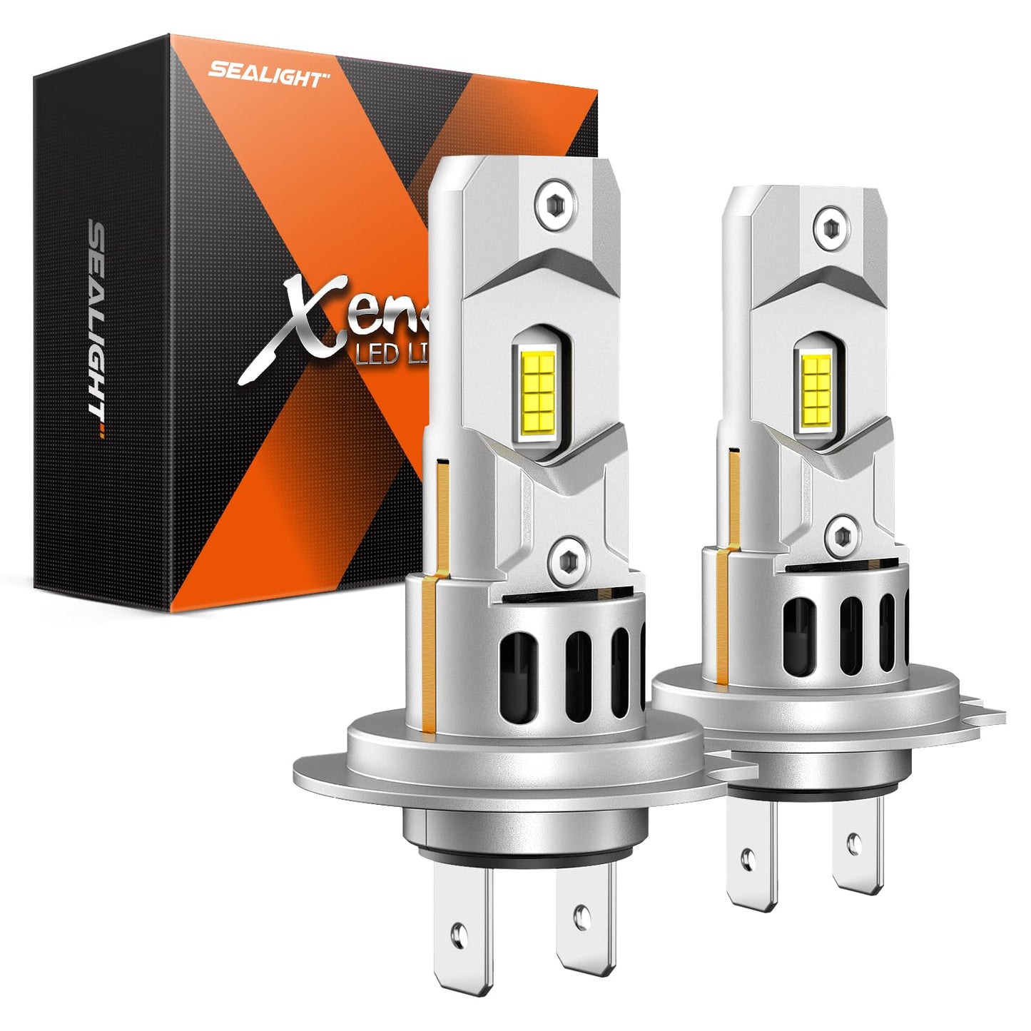SEALIGHT H7 Fog Lights, 24000LM Super Bright, Plug and Play, Pack of 2, White, H7 Model