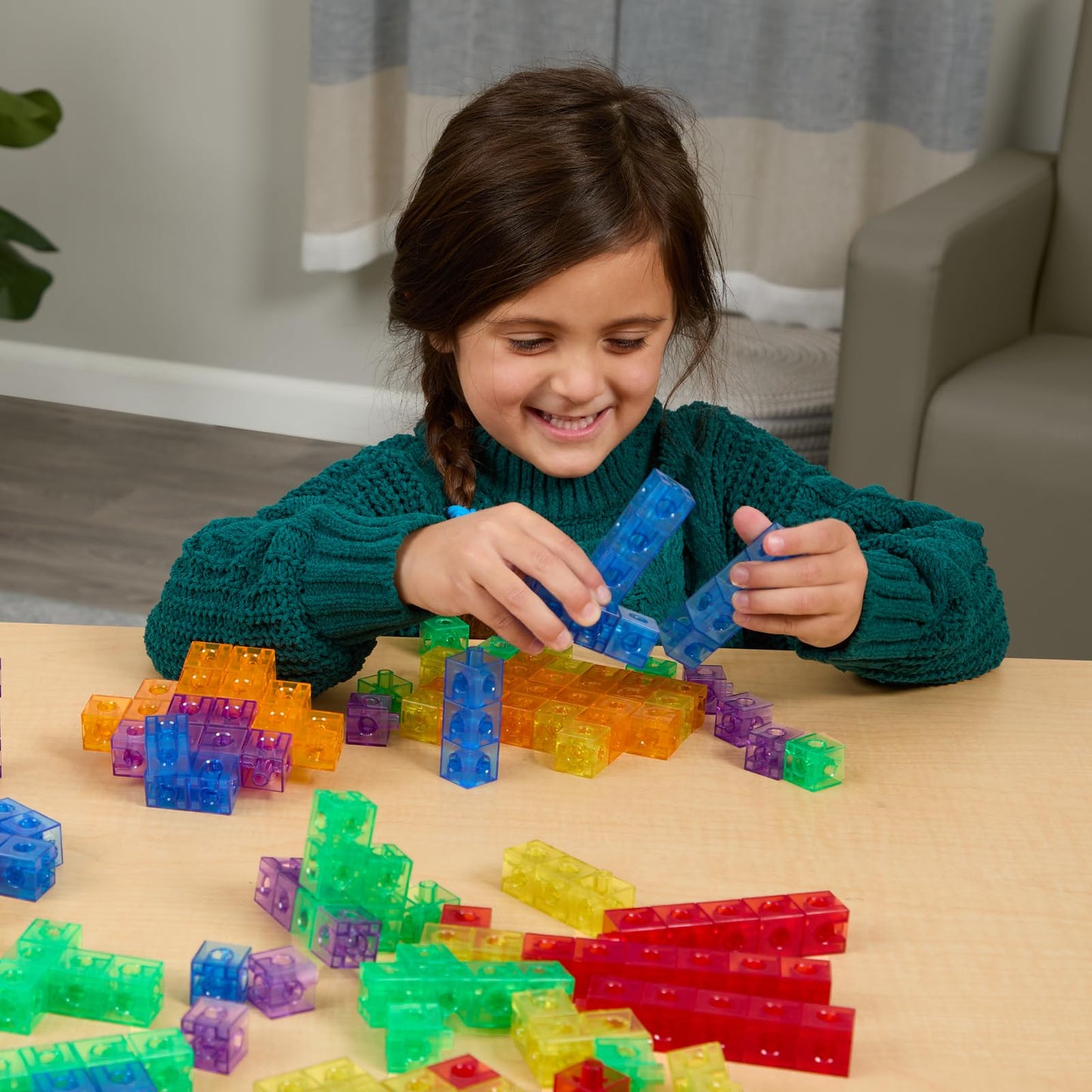 Excellerations Translucent Linking Cubes - 200 Pieces