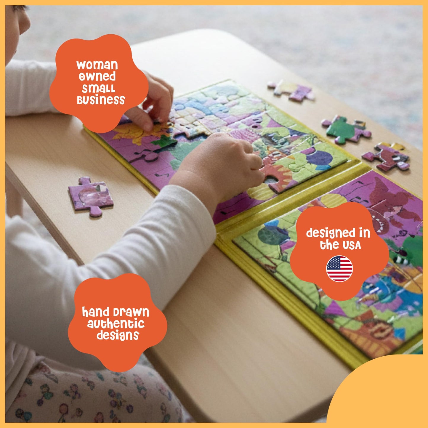 Dinomini Magnetic Puzzles for Toddlers 3-5 - Tri Fold Set with 3 x 20 Piece Magnetic Puzzles - Travel Activities for Preschoolers - Learning Activities and Toys (Dinosaurs)