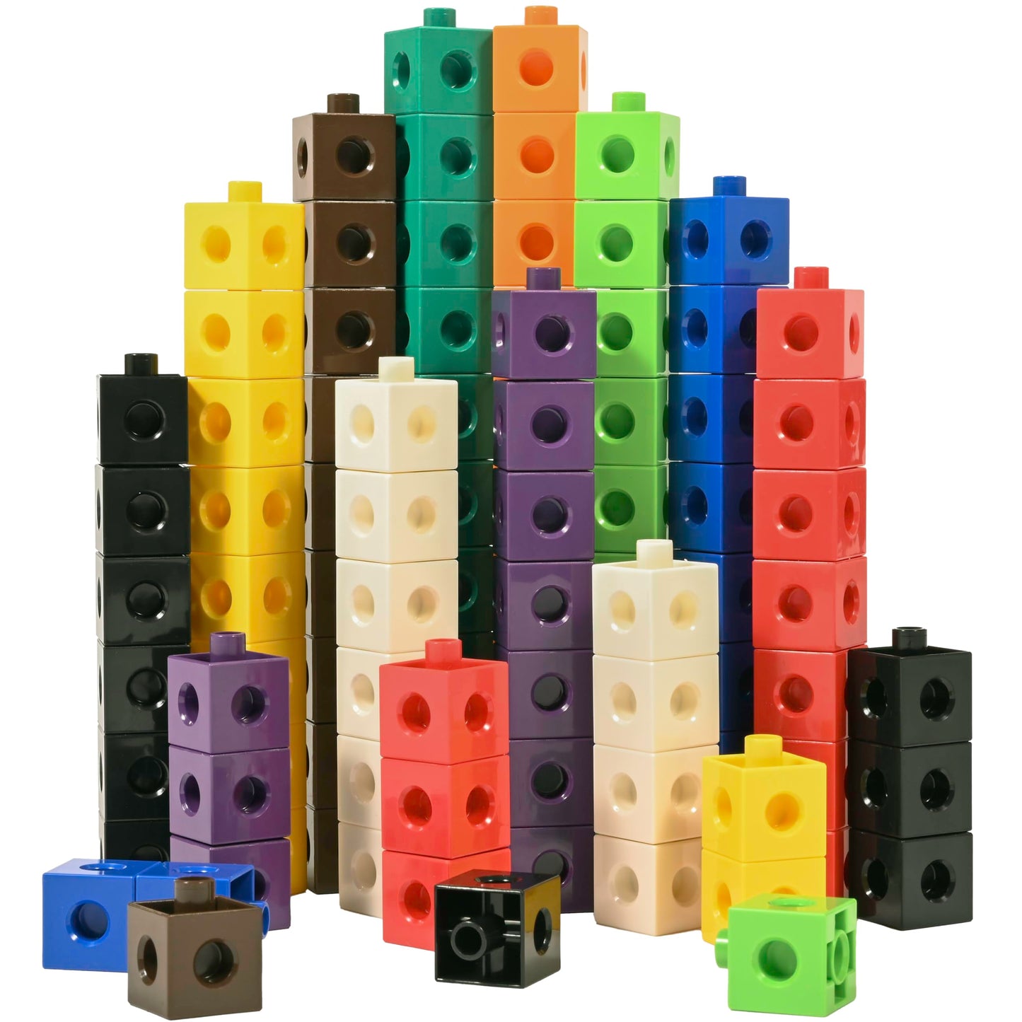 edxeducation Recycled Plastic Linking Cubes - Set of 100 - Connecting and Counting Snap Blocks for Early Math - for Preschool and Elementary Aged Kids