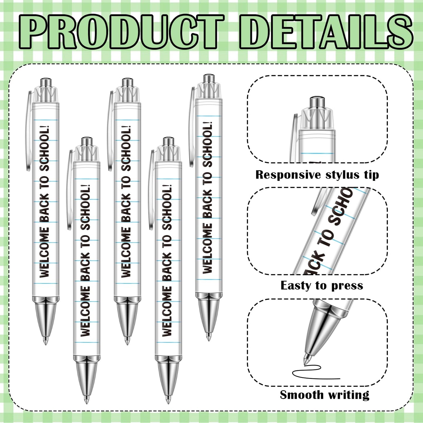 Tenceur 30 Set Bulk Back to School Gifts for Students Notebook Themed Ballpoint Pens Keychains and Cards Set First Day of School Gifts Supplies for Teacher Classroom Rewards Party Favors