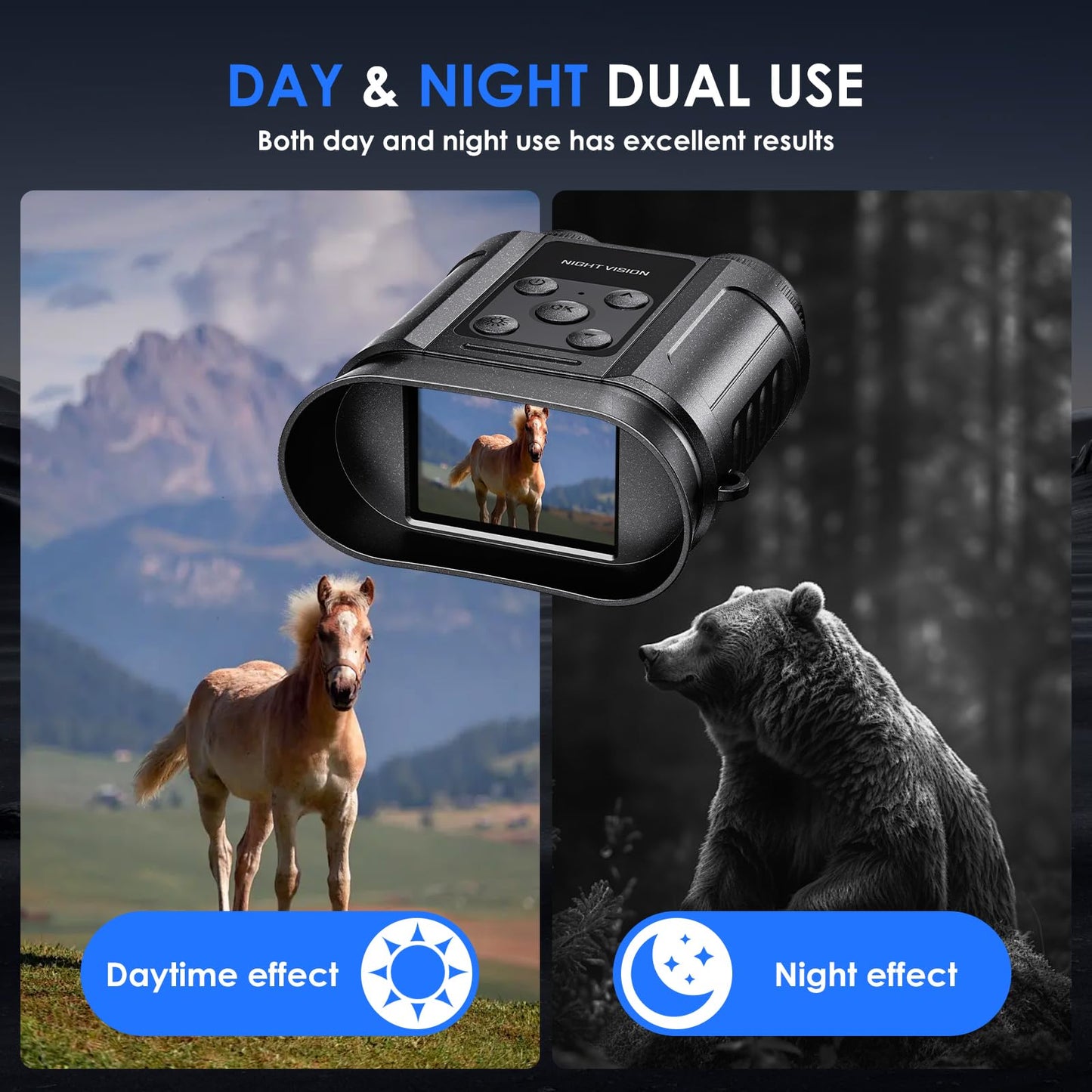 Gifts for Men and Teen Boys,Night Vision Goggles,Night Vision Binoculars,32GB Card Included, Photo/Video Capture,Outdoor Tools for Education, Wildlife Watching,Birthday Gifts for Boy,Men,Gift for Dad