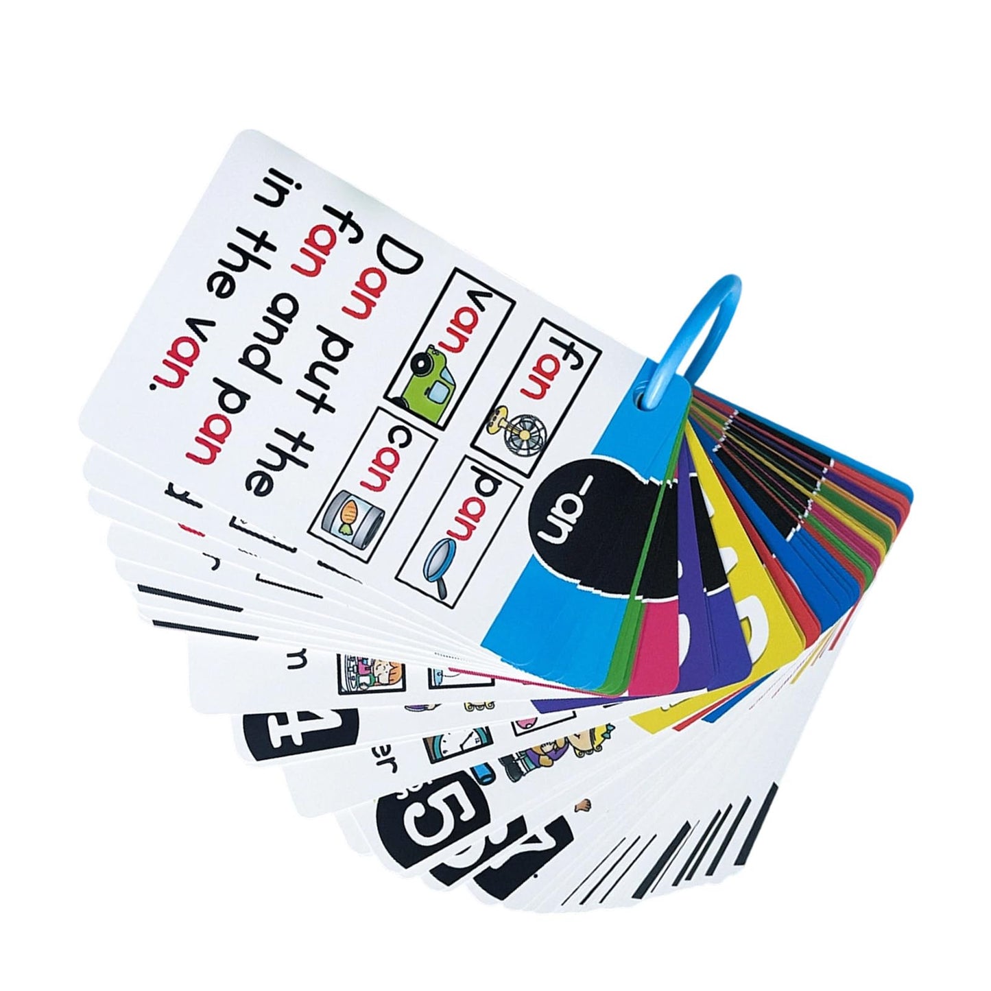 Phonics Flashcards for Early Learning with Pictures & Words, Vocabulary Building Cards Preschool Educational Tool Educational Flashcards