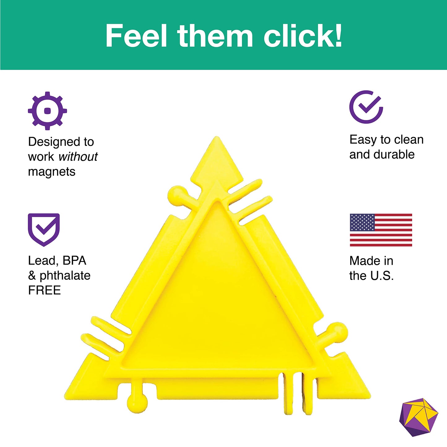 Geometiles 3D Building Set for Learning Math, Includes Many Online Activities, 96-pc, Made in USA