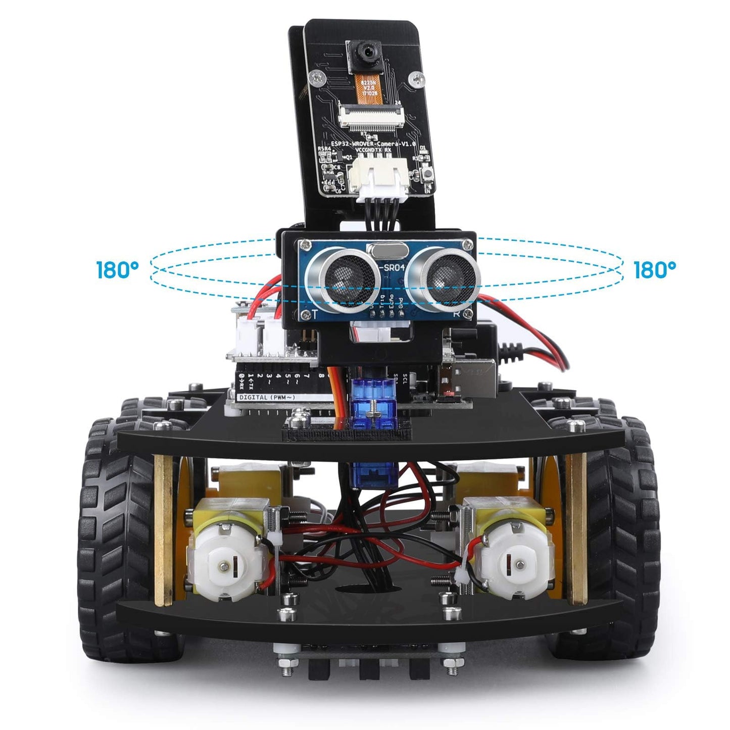 ELEGOO UNO R3 Smart Robot Car Kit V4 for Arduino Robotics for Kids Ages 8-12 12-16 STEM Science Kits Coding Gifts for 8 9 10 11 12 13 14 15 16 Year Old Boys Girls Teens Cool Engineering Building Toys