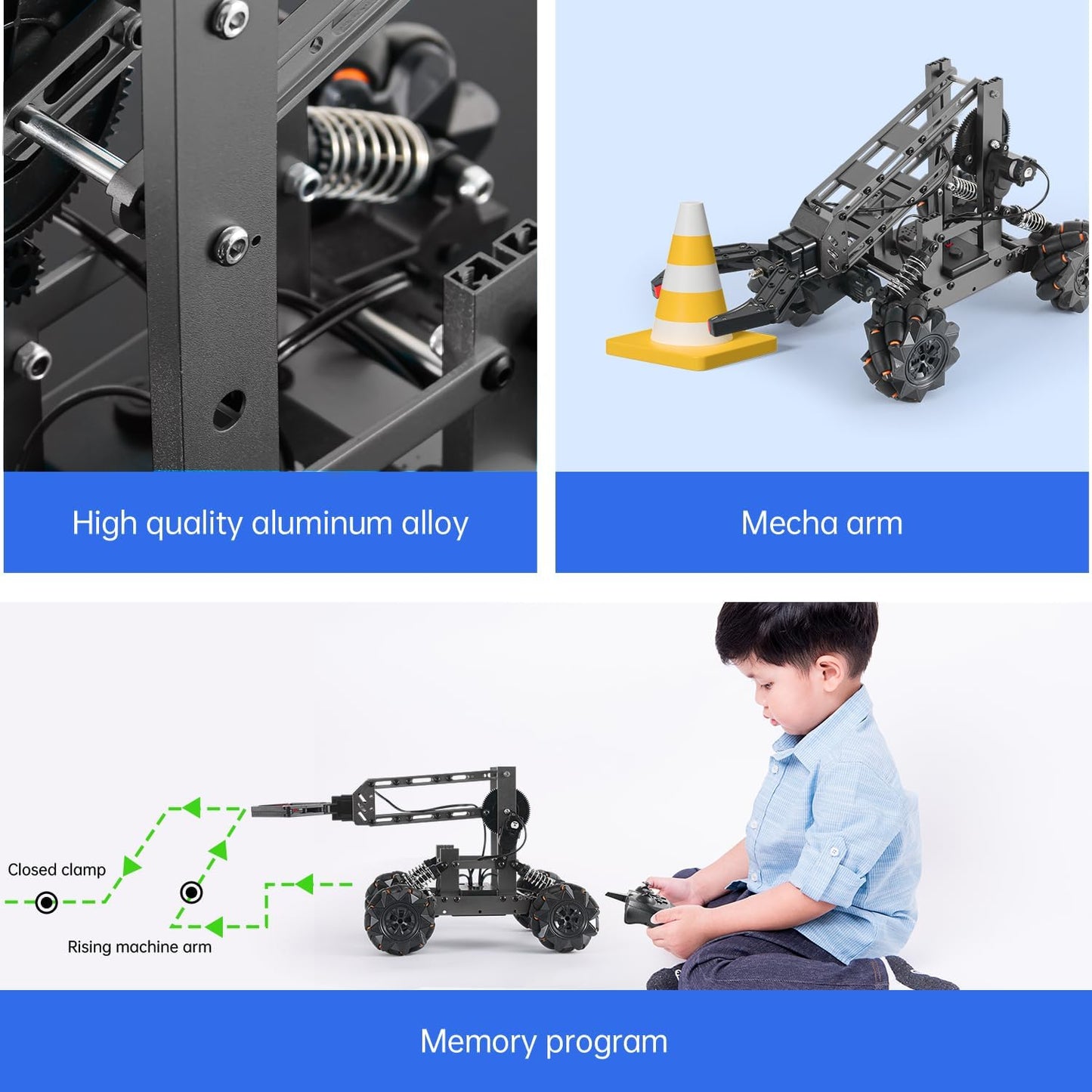 Robotic Arm Kit, STEM Projects for Kids Ages 8-12, Science Kits Electronic Robot Arm for Boys & Girls to Learn Programming/Technology, Educational Building Kits for Beginners, Xmas Gifts for Teens