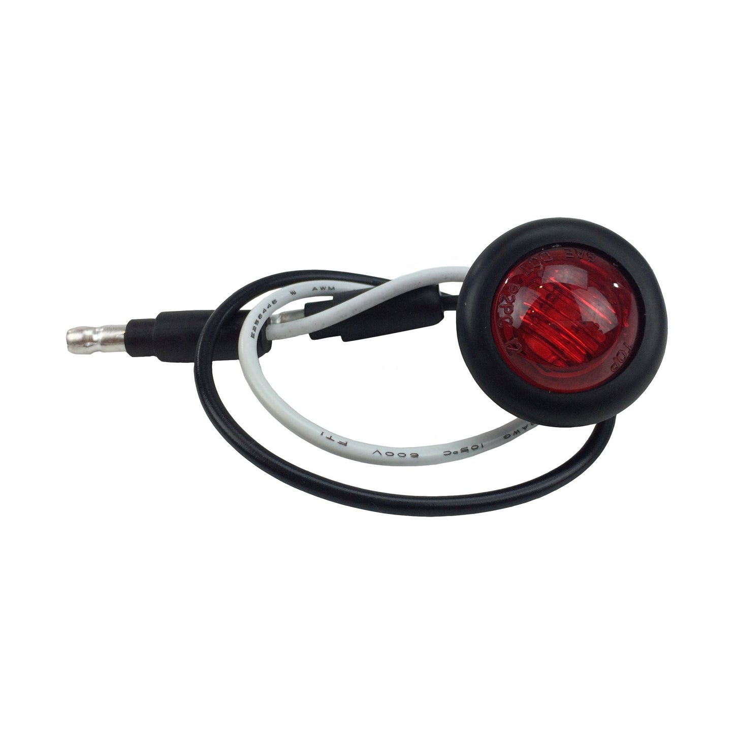 LONG HAUL 3/4in Red LED Marker Lights Black Trim & Connector Ends, 10 Pack, Acrylic