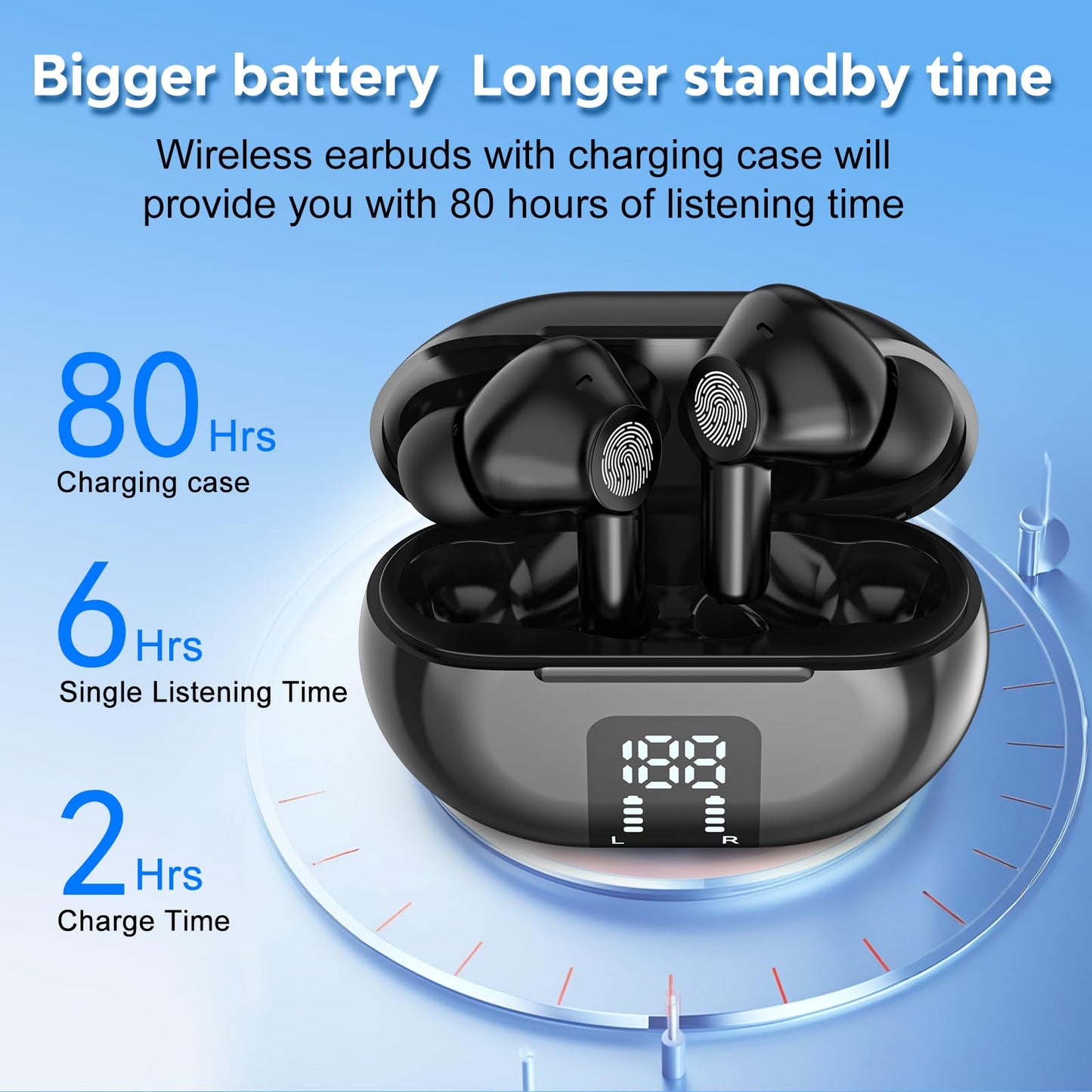 HTPREC Translation Earbuds,Real Time Noise Cancelling Wireless Earbuds,138 Translation Languages Bluetooth Headphones,Fast Reaction Translation Device (Black)