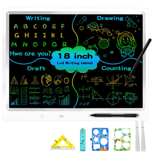 18 Inch LCD Writing Tablet for Kids, Large Drawing Tablet Doodle Board,Erasable Color Screen, Educational Toy for Toddlers 3-8, Travel Toy, Screen-FreeLearning Gift for Boys & Girls