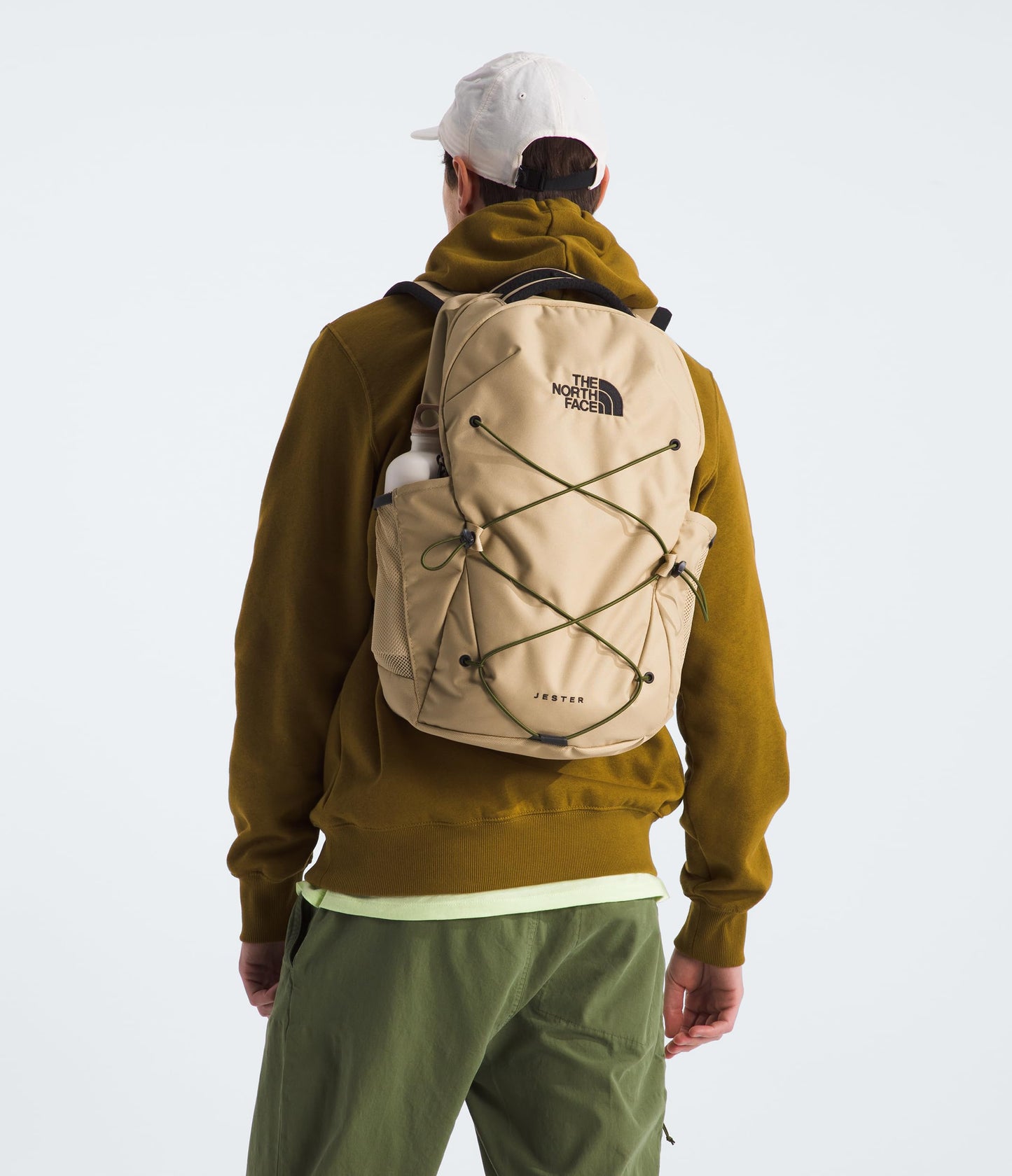 The North Face Jester Everyday Laptop Backpack - Commuter Daypack, Water Repellent, Laptop Sleeve, Khaki Stone/Forest Olive, One Size