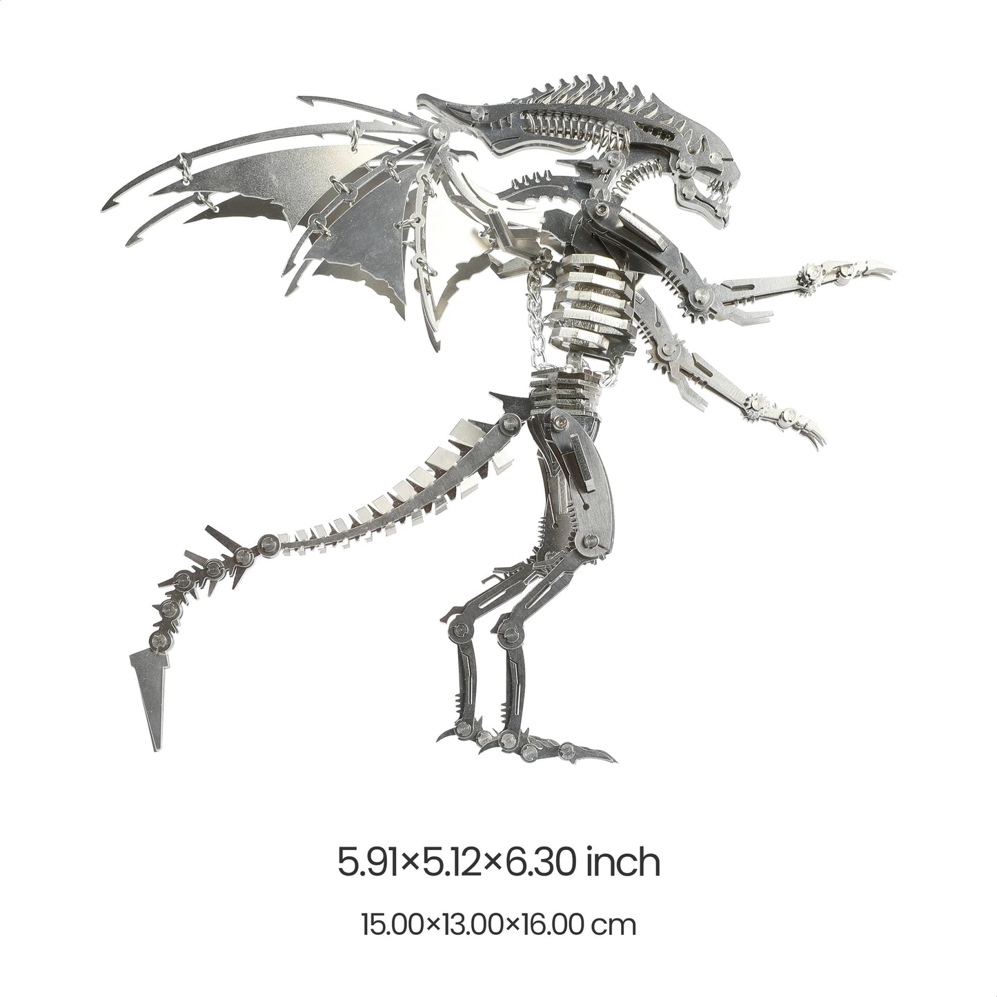 KOLOTESANE 3D Metal Puzzle for Adults, Alien Beast Animal Mechanical Model Kit, Precision Laser-Cut DIY Assembly Desk Sculpture, Unique Steampunk Home Decor Gift for Men and Teens
