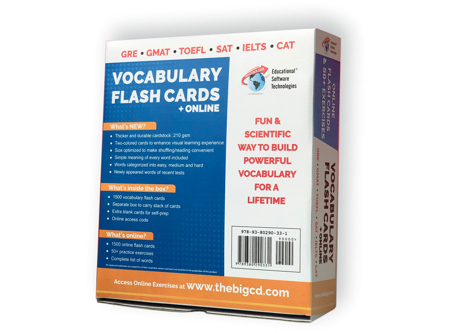 1500 English Vocabulary Flash Cards: Synonyms, Antonyms and 50 Online Exercises for GRE GMAT TOEFL IELTS SAT CAT