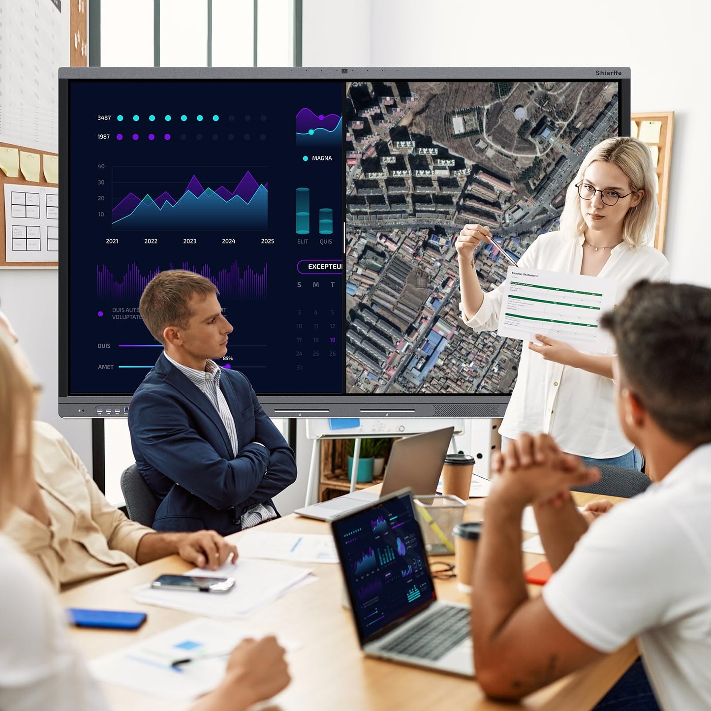 Shiarffe X5 Smart Board 65 Inch 4K Interactive Whiteboard