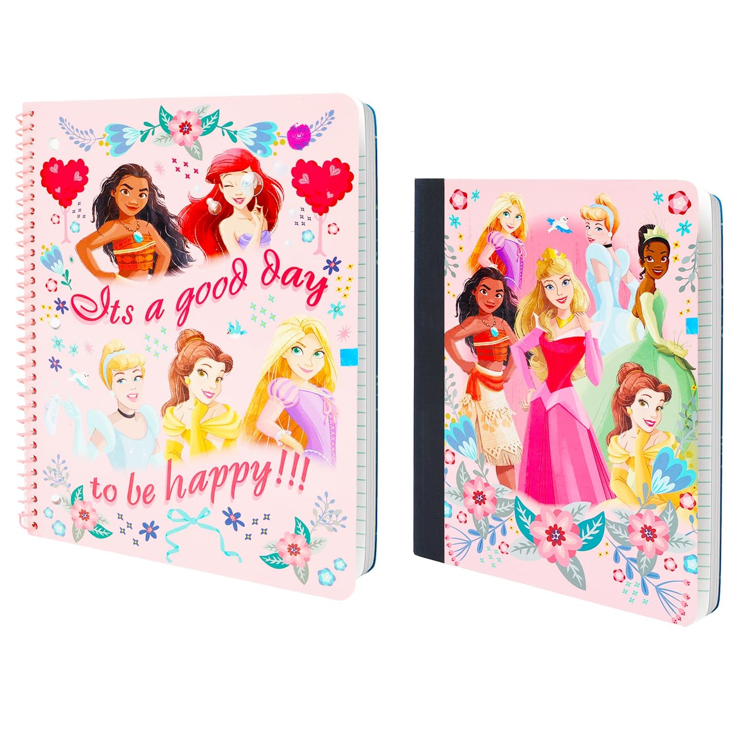 Disney Princess School Supplies Pack for Kids - Bundle Princess Composition Notebook, Spiral Notebook, Stickers, More | Disney Princess School Supplies for Girls