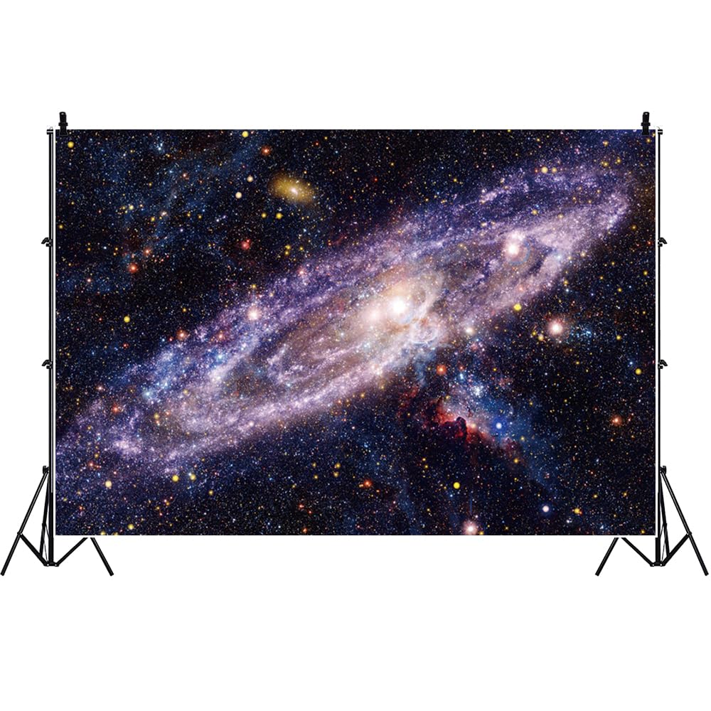 ZJRBJB 10x8ft Outer Space Planet Galaxy Decorations Backdrop Starry Boys Girls Birthday Background Science Fiction Party Milky Way Universe Solar System Baby Shower Party Banner Photo Booth