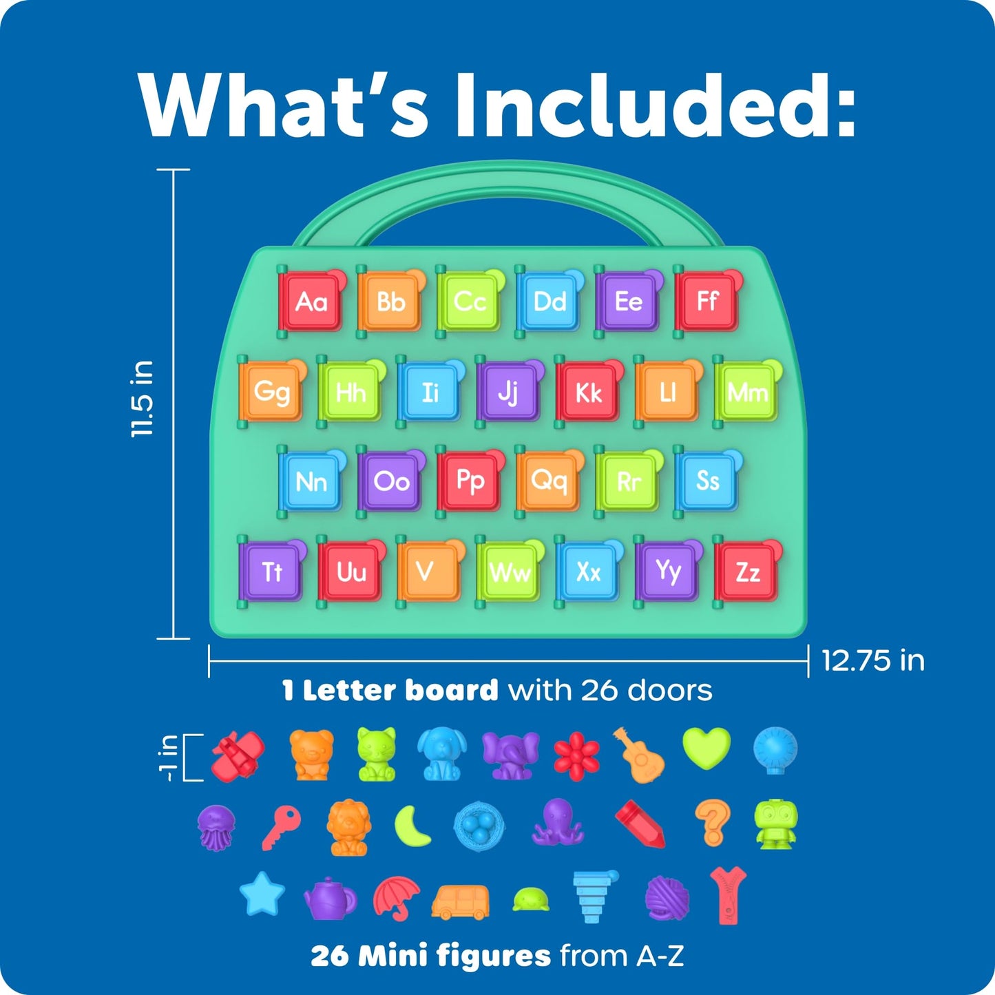 Learning Resources Lift-a-Letter Alphabet Board - Alphabet Learning Toys for Toddlers, Toddler Educational Toys for Phonics and Fine Motor Skills, Letter Recognition and Language Development ABC Toy