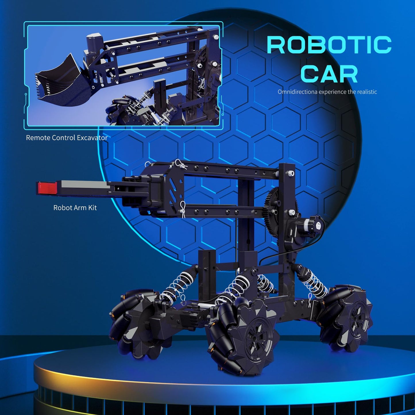 Robotic Arm Kit, STEM Projects for Kids Ages 8-12, Science Kits Electronic Robot Arm for Boys & Girls to Learn Programming/Technology, Educational Building Kits for Beginners, Xmas Gifts for Teens