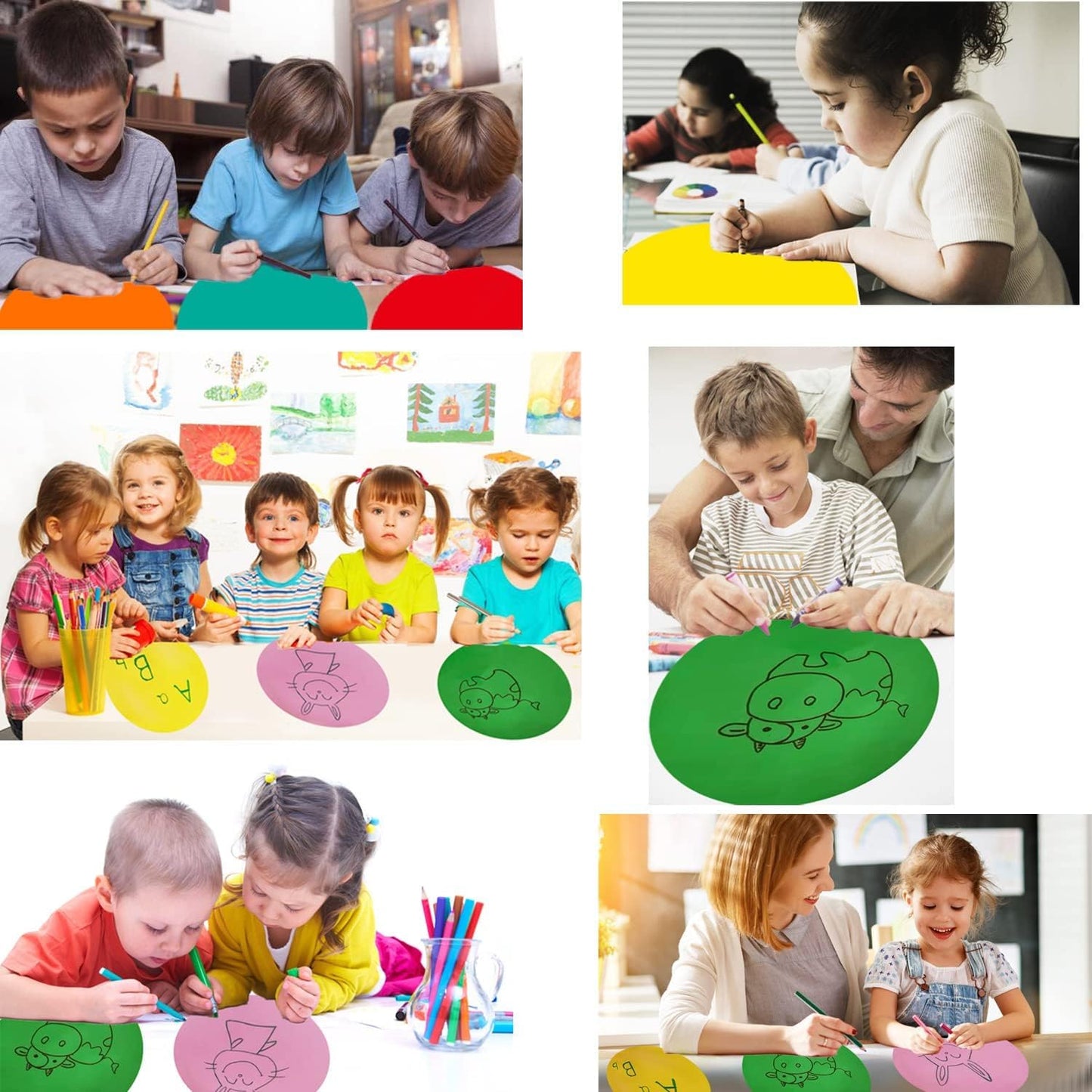 24 Pack 12 inch Color Dry Wipe dot Circle Removable Dry Erase Circles, whiteboard Marking Vinyl Sticker dot Wall Decal Wall Decal School Classroom Student Table (Apple)