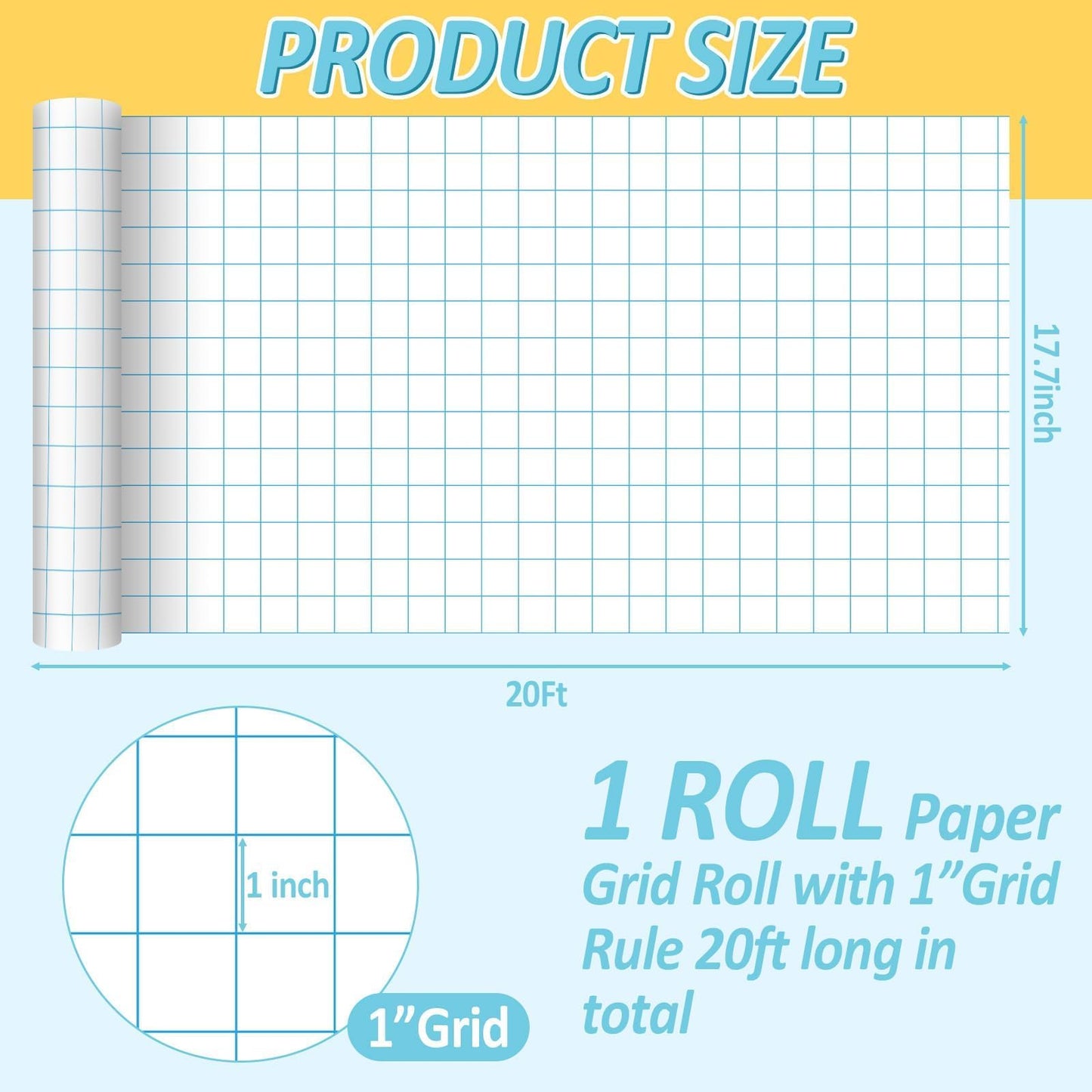 Qyeahkj Blue Checked Bulletin Board Paper Roll Blue White Bulletin Board Background Paper Fade Resistant Classroom Decoration Poster Art Craft Home Wall Education Decoration Supplies 17.7in x 20ft