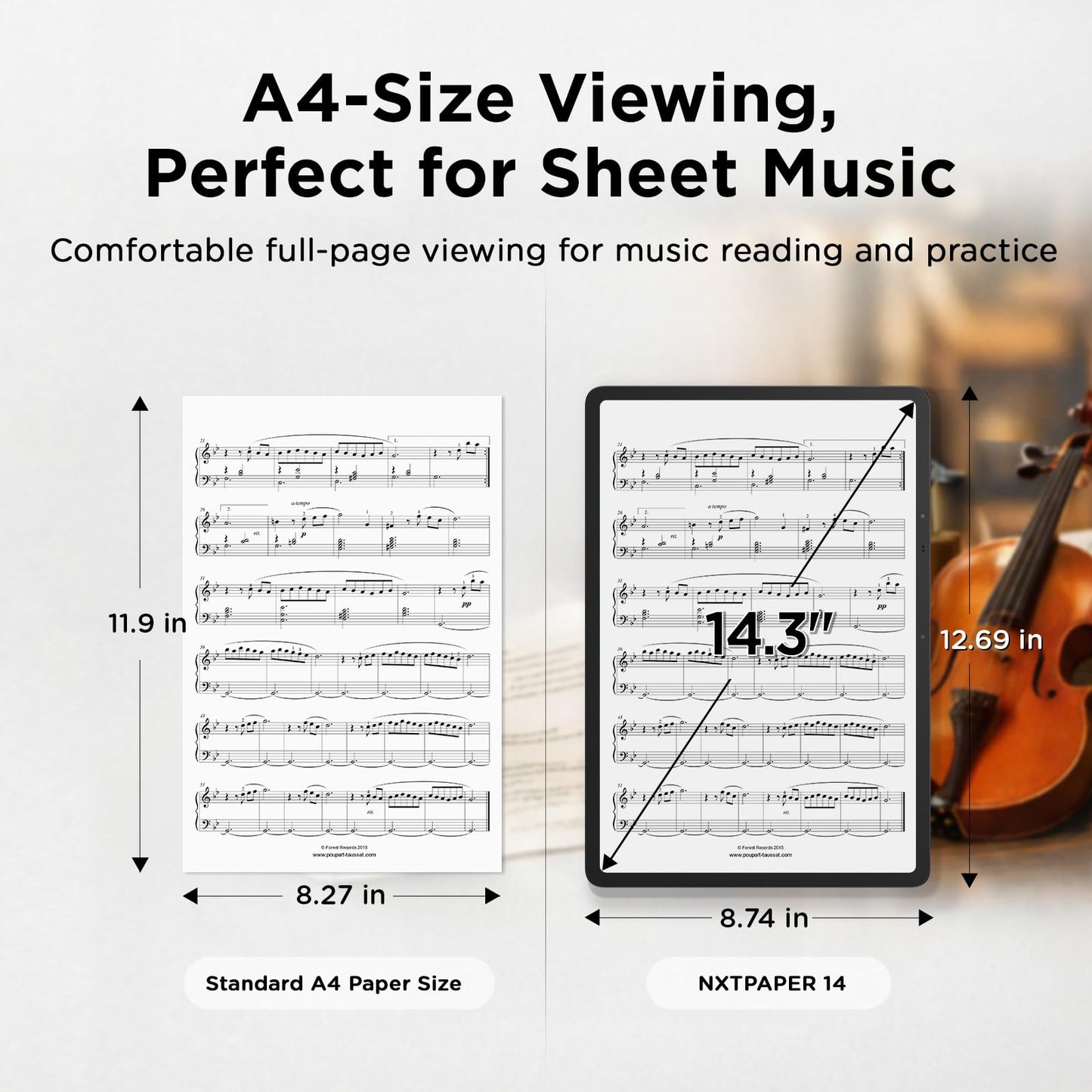 TCL NXTPAPER 14 Android Tablet, 14.3" Paper-Like Display Drawing Pad, Digital Notebook & Musician Tablet with 4096-Level Stylus, Flip Case, 8+8GB RAM, 256GB Storage, 10000mAh, Multi-Window, Matte Gray
