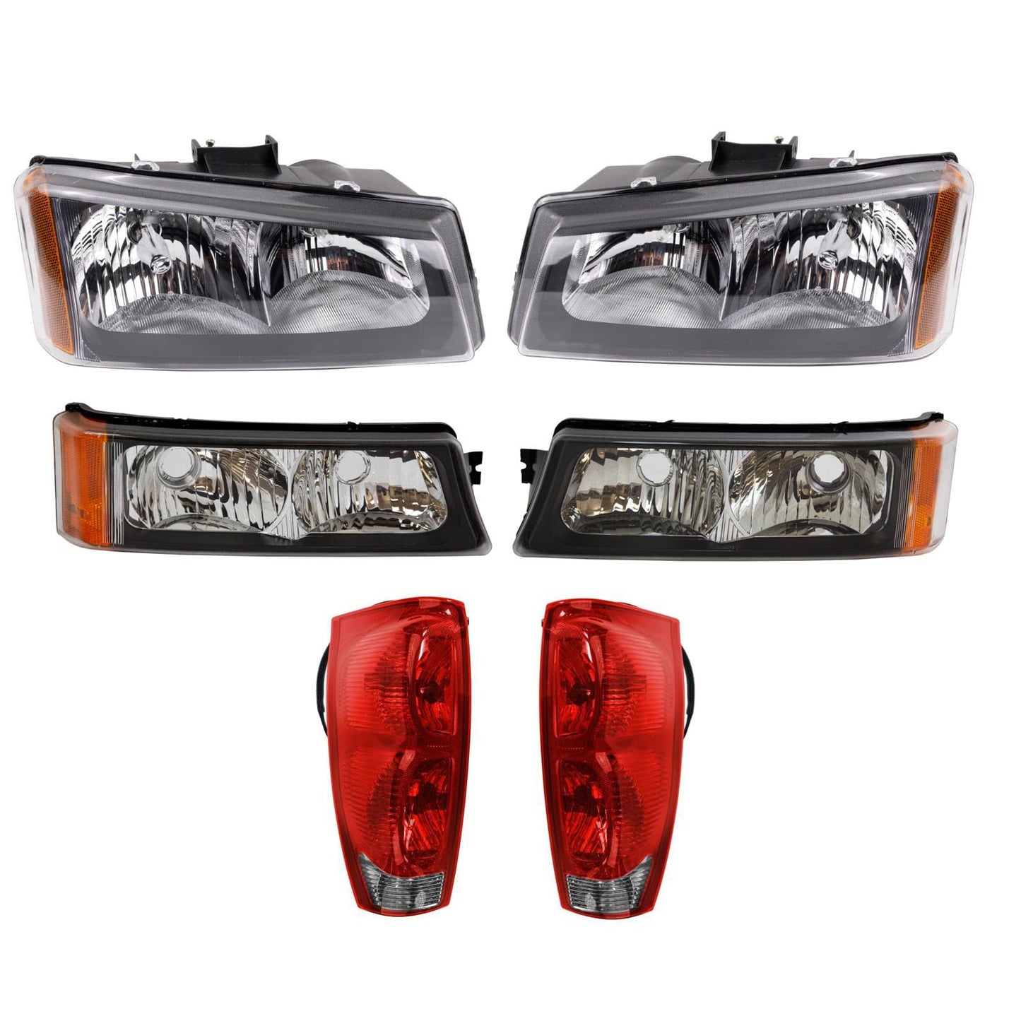 TRQ Lighting Kit for 2003-2006 Chevrolet Avalanche 1500/2500, Model LKA55981, Compatible with GM2502224/2257/3224/3257