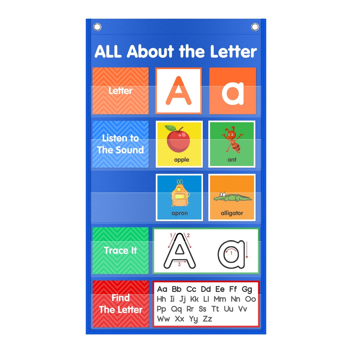 Auchq Letter of The Day/Week Pocket Chart, All About Letter Pocket Chart (New)