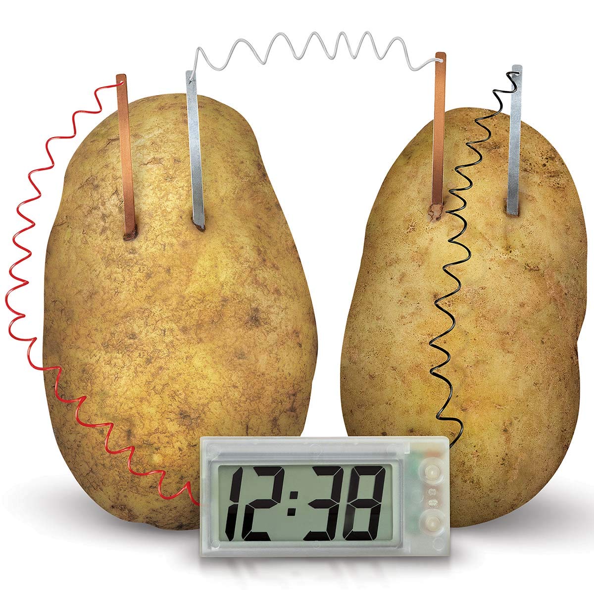 4M Potato Clock DIY Green Science Chemistry Engineering Lab - STEM Toys Educational Gift for Kids & Teens, Girls & Boys, Brown