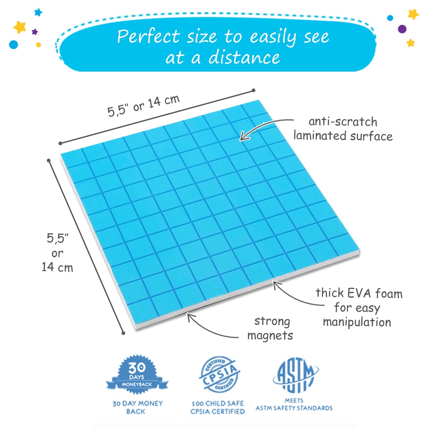Simply magic 131 PCS Jumbo Magnetic Base Ten Blocks for Math, Place Value Blocks, Magnetic Base 10 Blocks Set for Teachers, Math Blocks for Counting, Counting Blocks, Magnetic Math Manipulatives K-3
