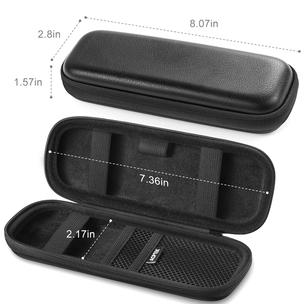 AGPTEK Case Holder for Apple Pencil, Slim PU Leather Carrying Case Pouch Cover Compatible with Apple Pen Accessories, USB Cable, Earphone,Samsung Stylus iPad Pro Pen/Pencil, Recording Pen, Black