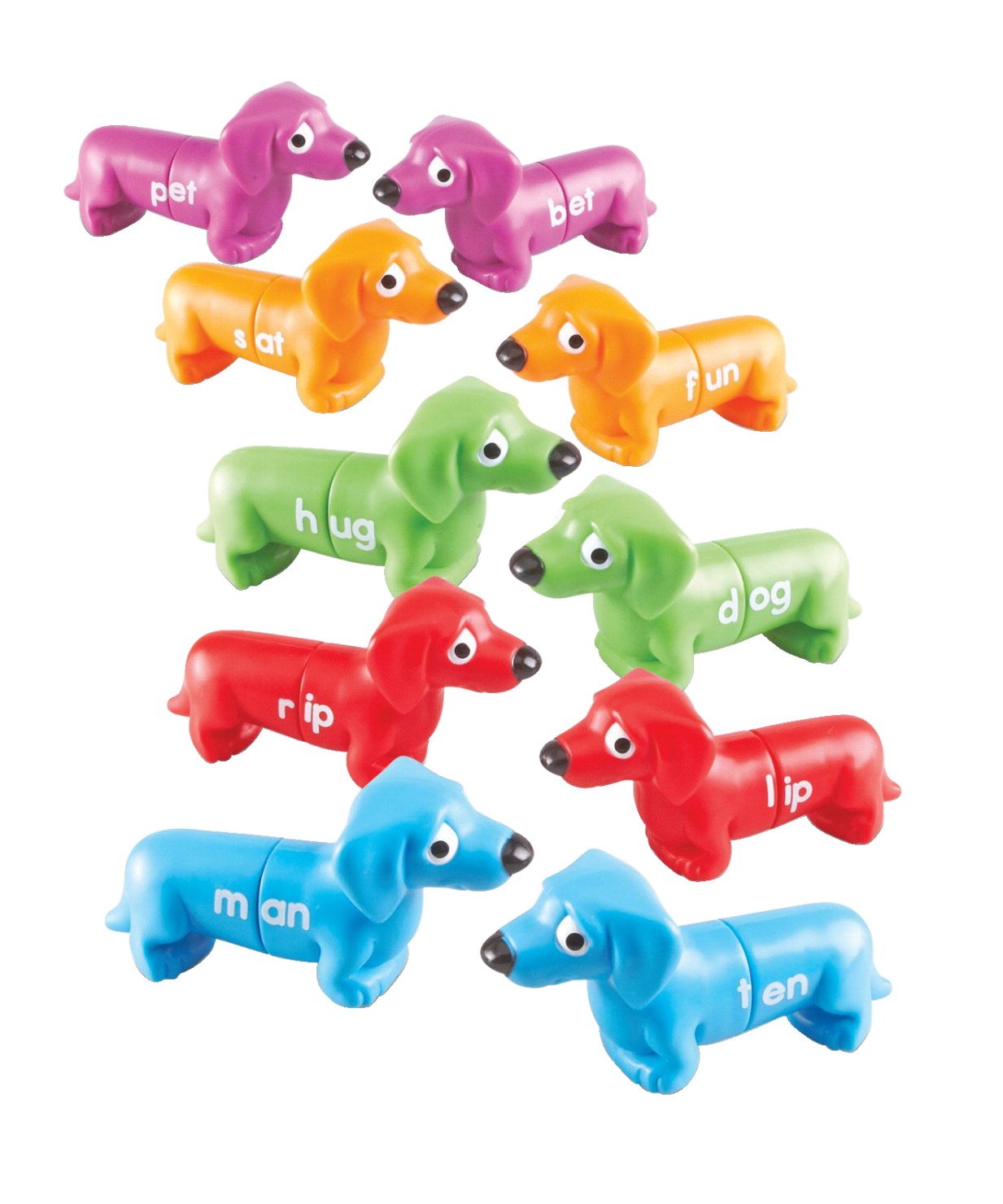 Learning Resources Snap-N-Learn Rhyming Pups Toy - Phonics, Letter Game, Toddler Color Recognition, Montessori Preschool Activities, Matching Set, Fine Motor Skills, Gifts for Boys and Girls