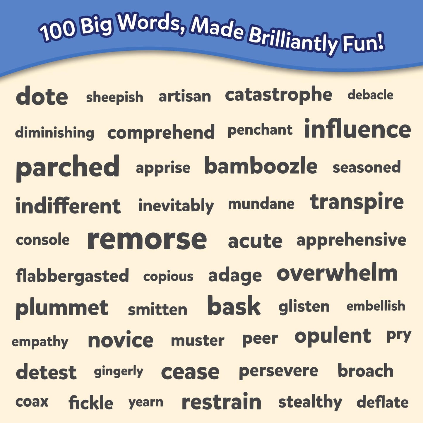 Skillmatics Vocabulary Flash Cards for Kids - Learn 100 Words with Wordplay, Visuals, & Soundplay, Educational Gift for Ages 8, 9, 10 & Up, Screen-Free Language Game