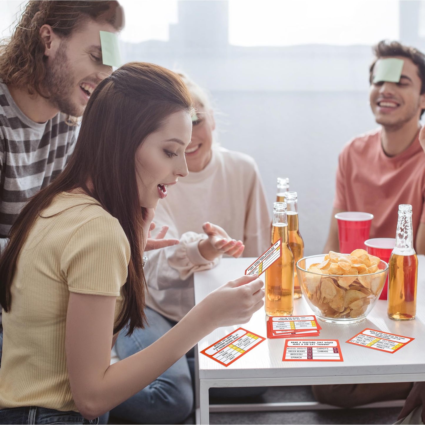 Syhood Thanksgiving Friendly Feud Card Game with 2 Answer Buzzers, Friendsgiving Trivia Quiz Game for Family, Party Night Activities for Adults, Office, Large Group and Team Building