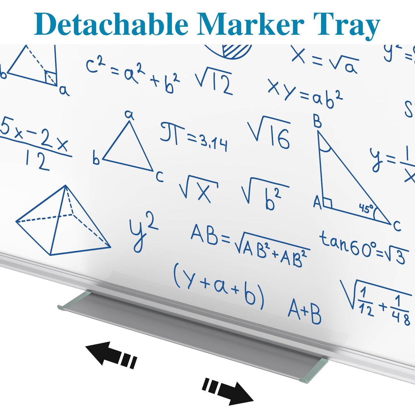 Lockways White Board Dry Erase Board 36 x 24 Inch, Magnetic Whiteboard 3 x 2, Silver Aluminium Frame for School Office and Home