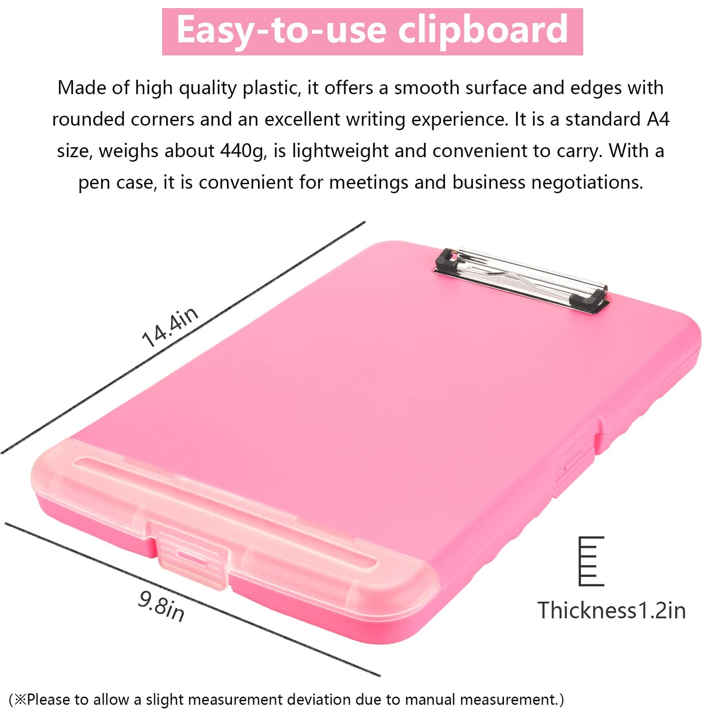 SFLHHDM Plastic Clipboard with Storage, High Capacity Clip Boards 8.5x11 with Storage, Heavy Duty Nursing Clipboard Folder, Clipboards Cute, Letter A4 Size Clipboards with Storage for Teachers, Nurse