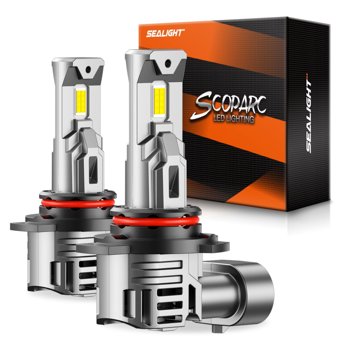 SEALIGHT 9012 Fog Bulbs, 30000LM, 6500K, Mini Size with Cooling Fan, Plug-N-Play, Pack of 2, White