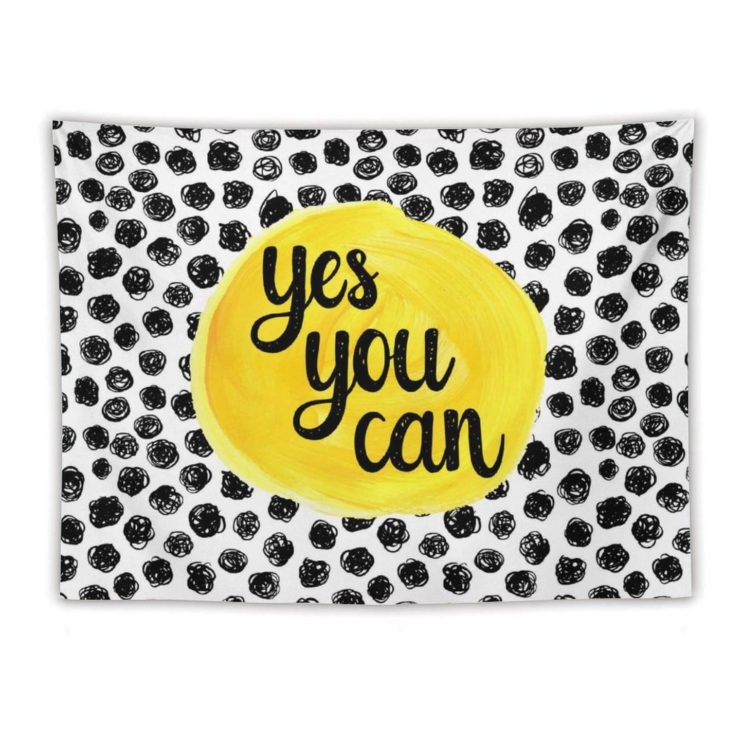 DDCBNS Inspirational Quote Tapestry,Educational Tapestry for Kids Teen Student,Black and White Tapestry for Study Classroom Bedroom Living Room 80"" x 60"", Black＆White