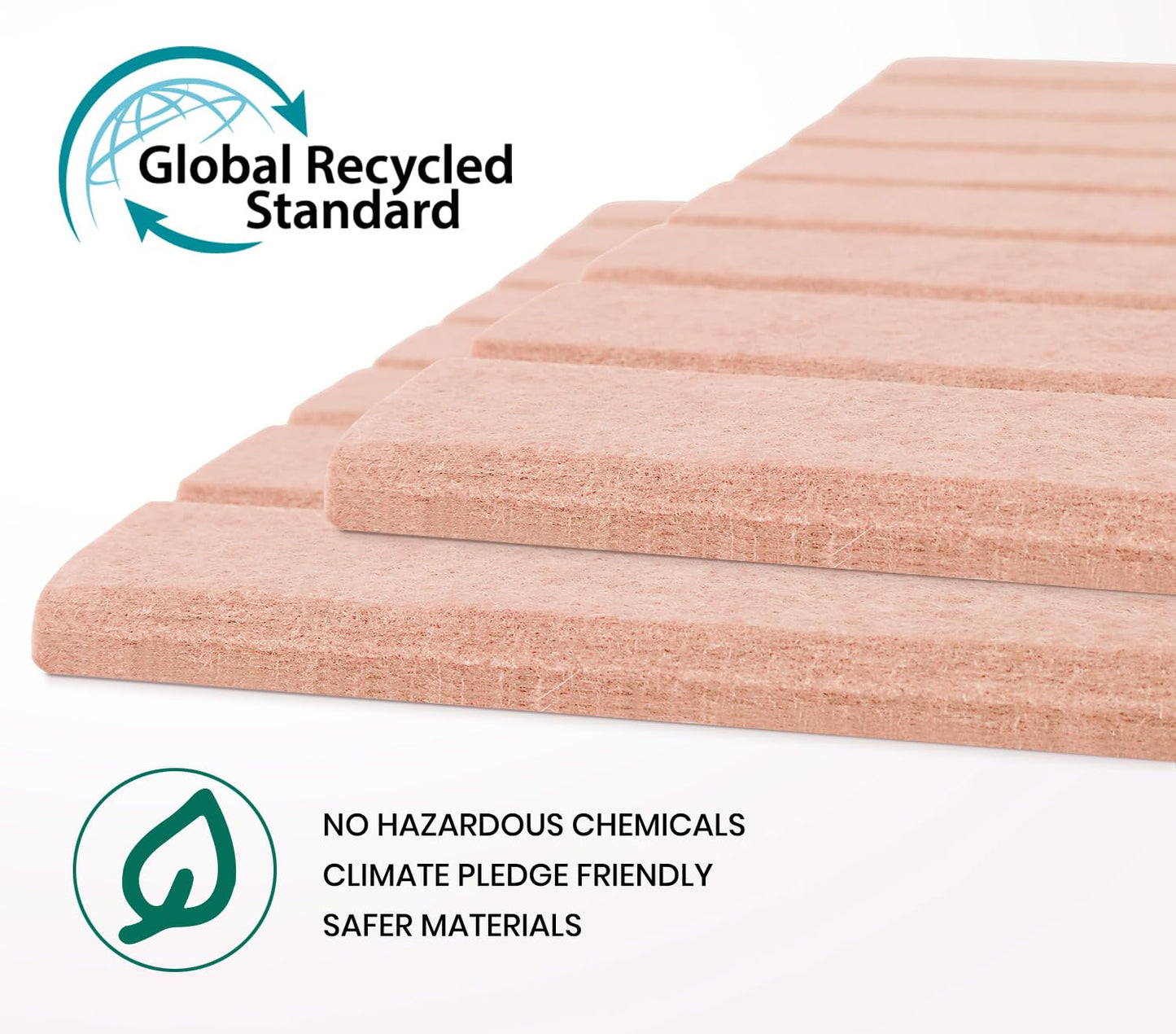 Large Cork Board Alternative 48” X 36” Felt Bulletin Board Tiles, with 30 Pushpins, 60 Adhesive Tabs,12-Pack Slat Wall Paneling, Cork Boards for Office Push Pin Board Felt Board - Pink