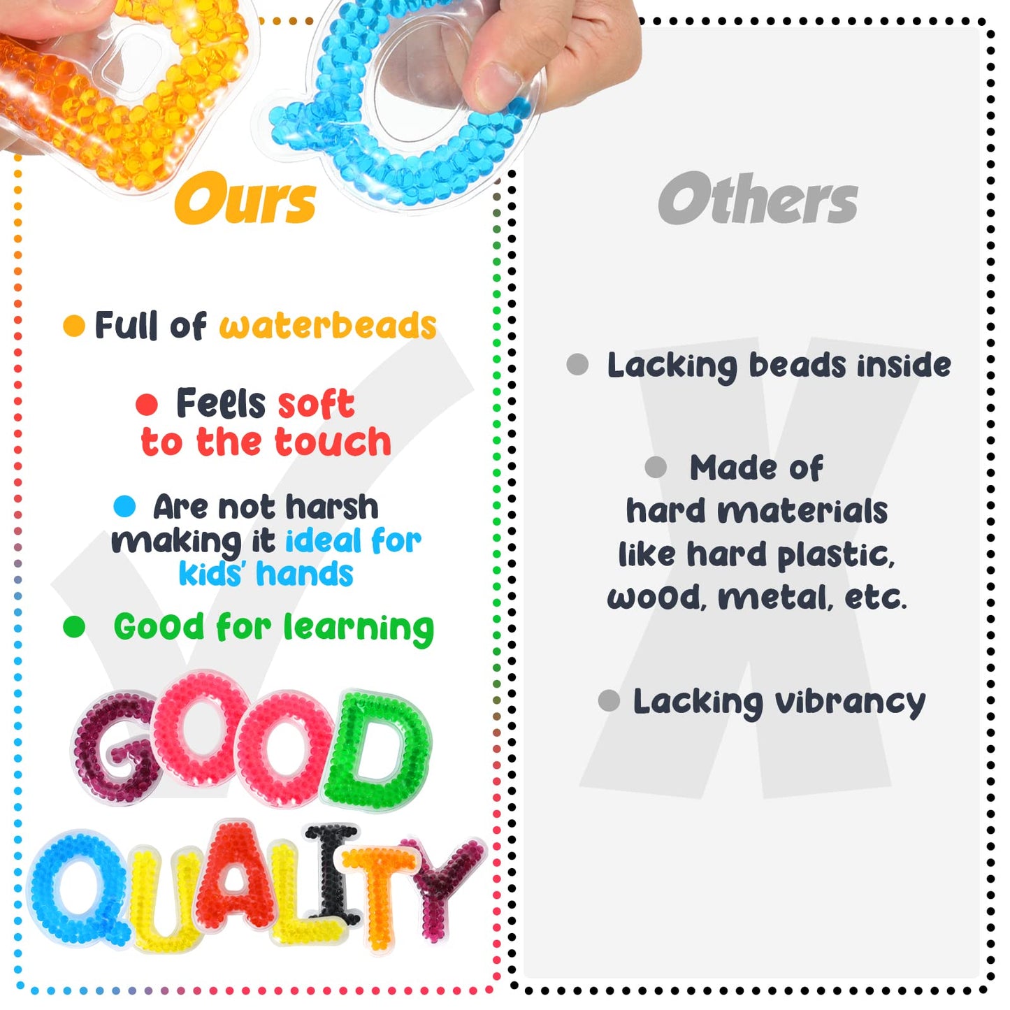 LESONG Autism Sensory Fidget Toys: Alphabet Letters ABC Learning Educational Montessori Toys,Quiet Fidgets Sensory Toys for Classroom Calm Down Corner Autistic Relief