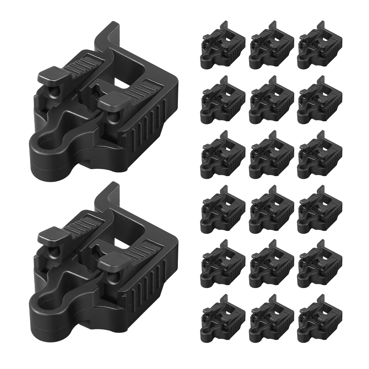 EDISHINE Low Voltage Wire Connectors, 20-Pack, Weatherproof for 12/14/16/18 Gauge Cables, Black, Model HLVC23A