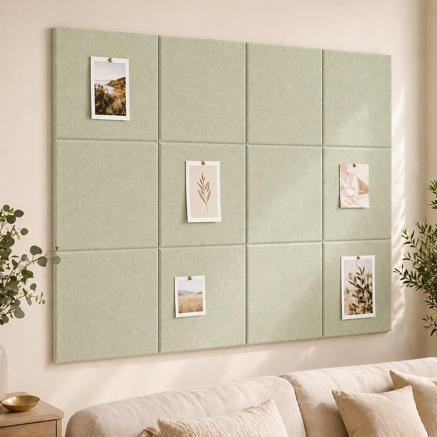 Baysola Felt Bulletin Board Panels 36 x 24 Inch Self Adhesive Wall Tiles Cork Board Alternative for Office Classroom Photos Notes 6 Pack
