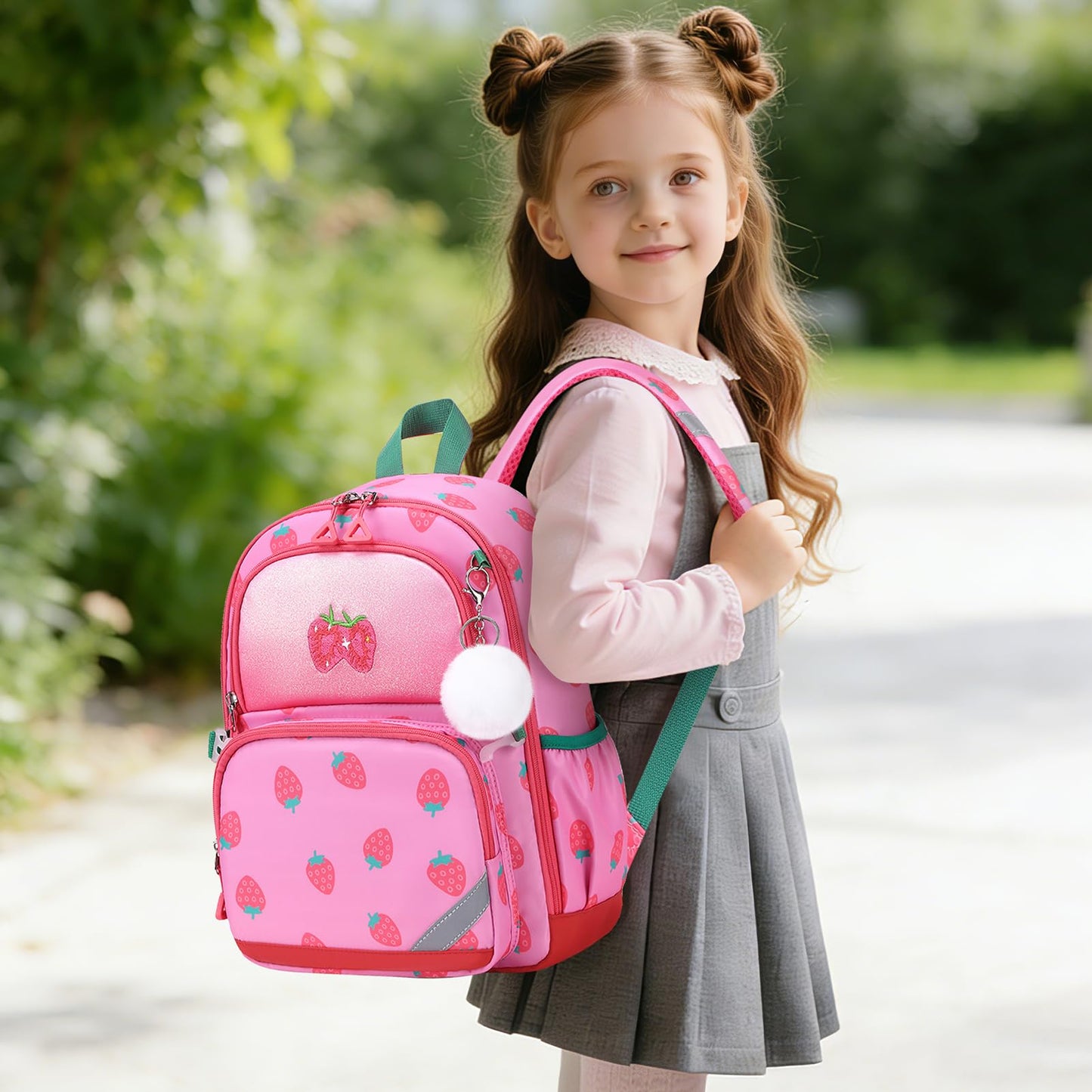 Similove Kids Backpack for Girls - 3PCS Small Cute Toddler Backpack with Insulated Lunch Bag & Pencil Case for Kindergarten Preschool Elementary School - Girls Bookbag Ages 6-8